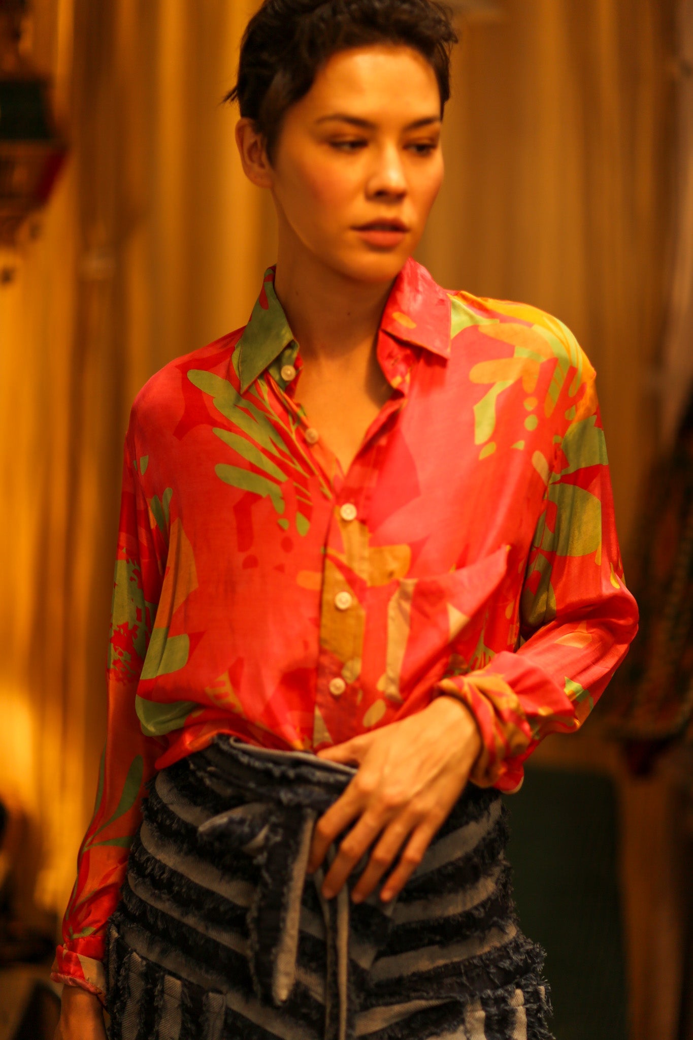 BOYFRIEND BILLIE PINK SPLASH - BANGKOK TAILOR CLOTHING STORE - HANDMADE CLOTHING