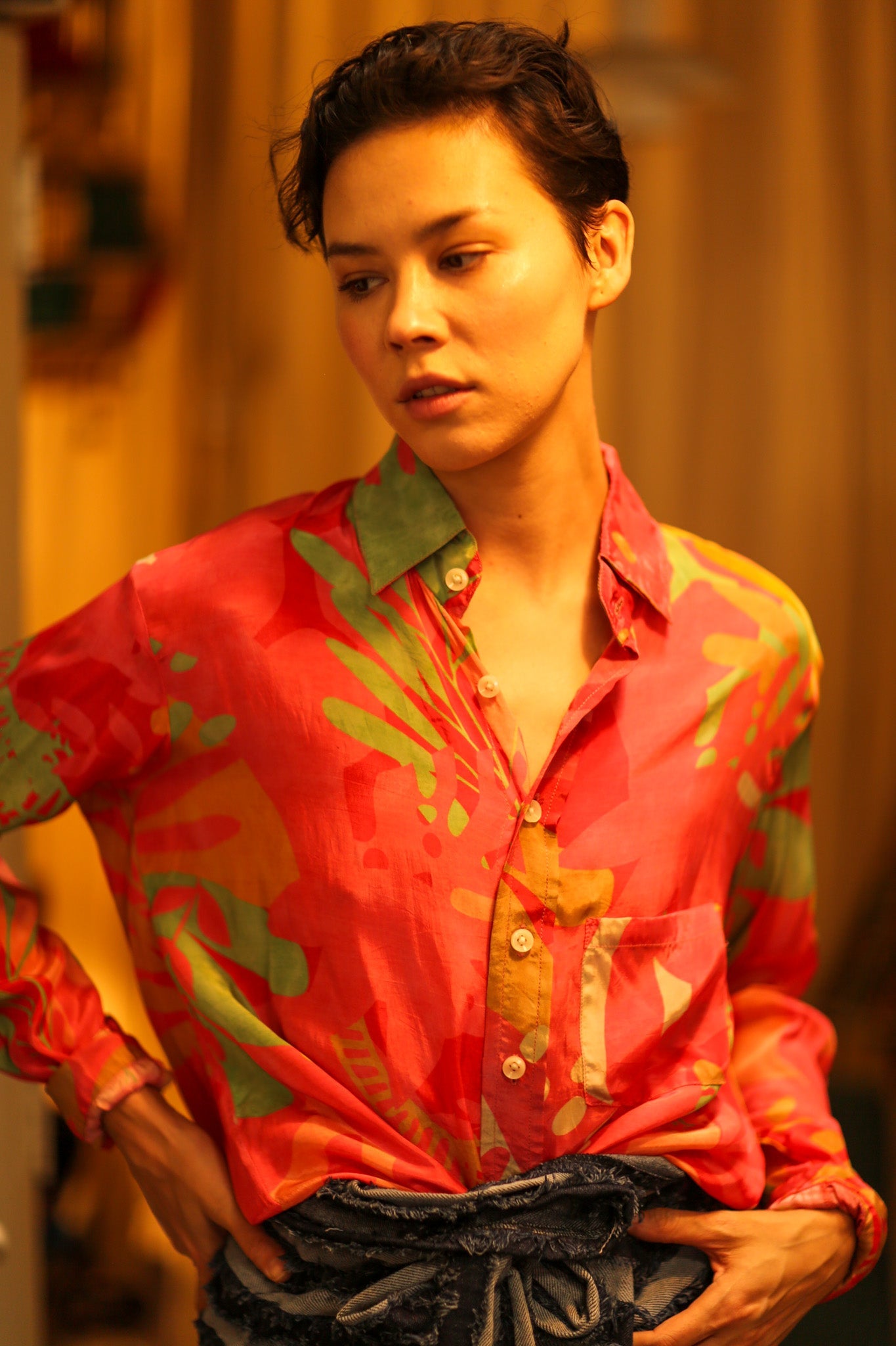 BOYFRIEND BILLIE PINK SPLASH - BANGKOK TAILOR CLOTHING STORE - HANDMADE CLOTHING