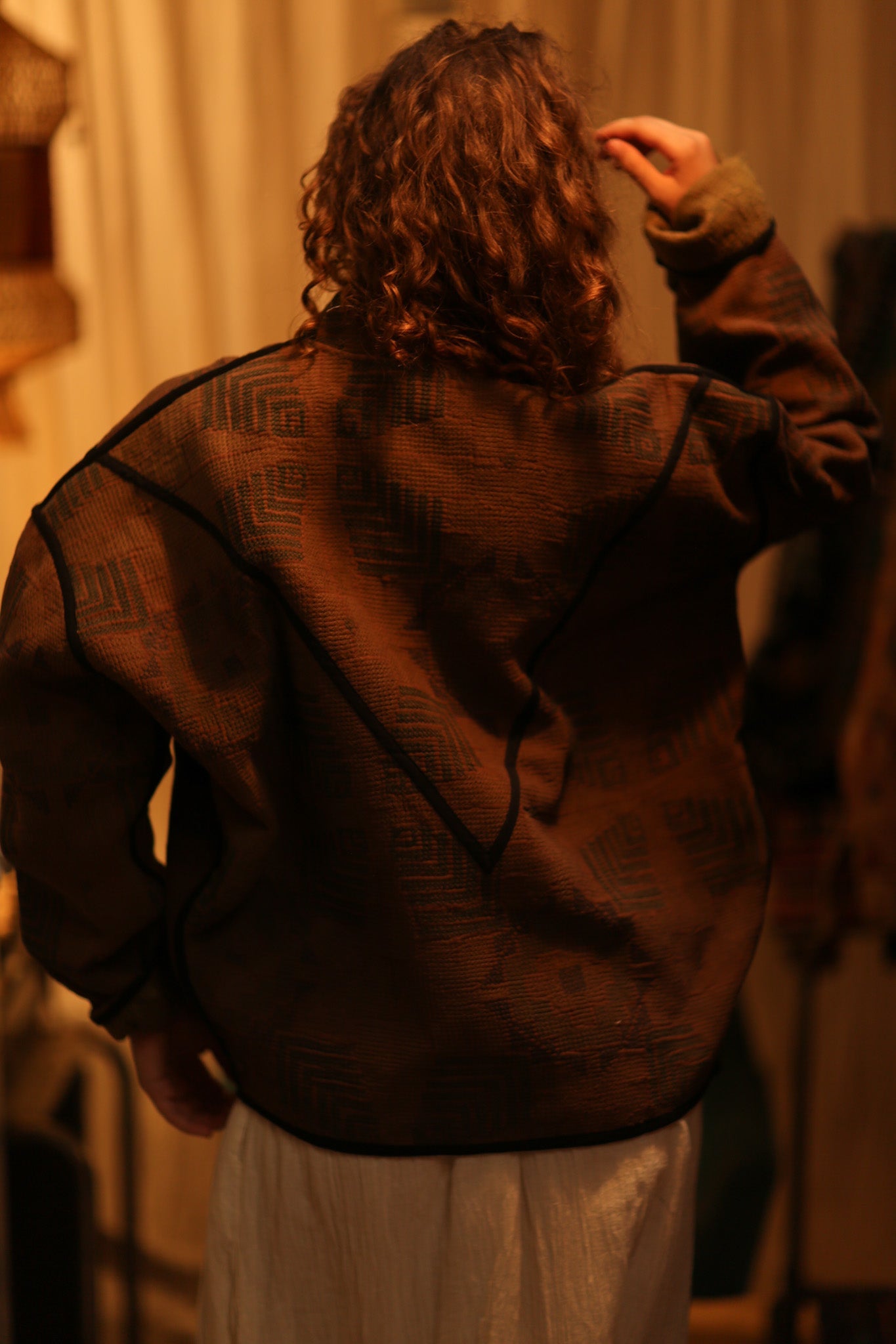 BROWN KANTHA JACKET FRANCESCA - BANGKOK TAILOR CLOTHING STORE - HANDMADE CLOTHING