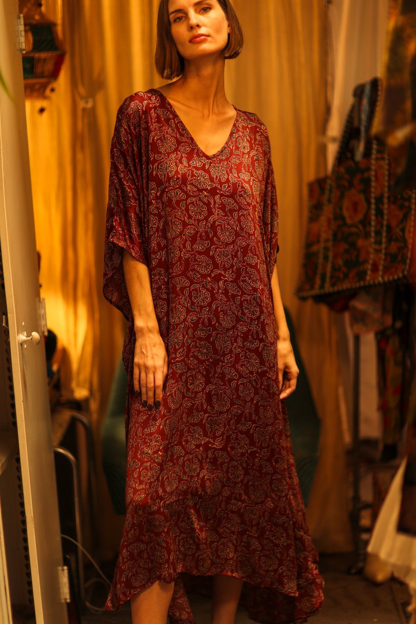 CAFTAN DRESS OZANI - BANGKOK TAILOR CLOTHING STORE - HANDMADE CLOTHING