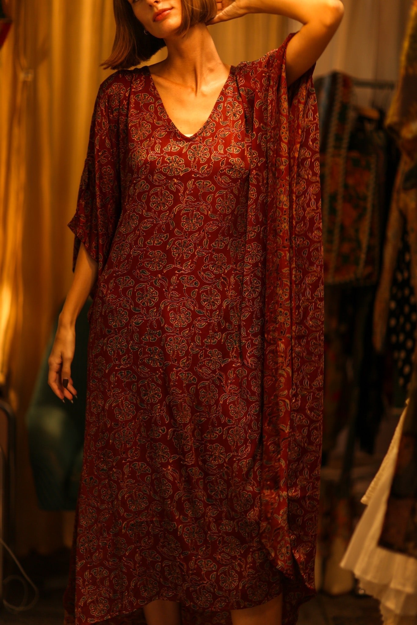 CAFTAN DRESS OZANI - BANGKOK TAILOR CLOTHING STORE - HANDMADE CLOTHING