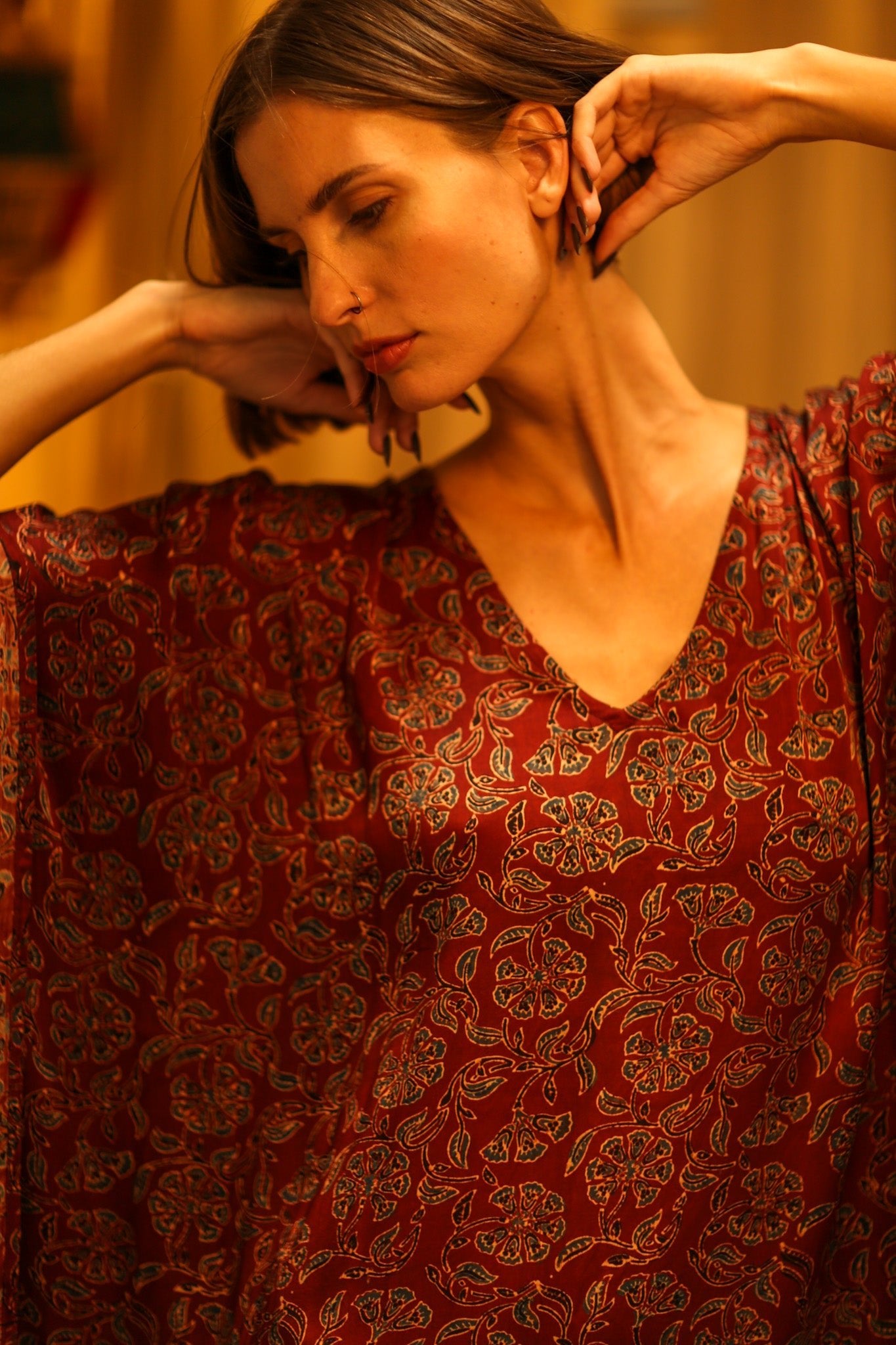 CAFTAN DRESS OZANI - BANGKOK TAILOR CLOTHING STORE - HANDMADE CLOTHING