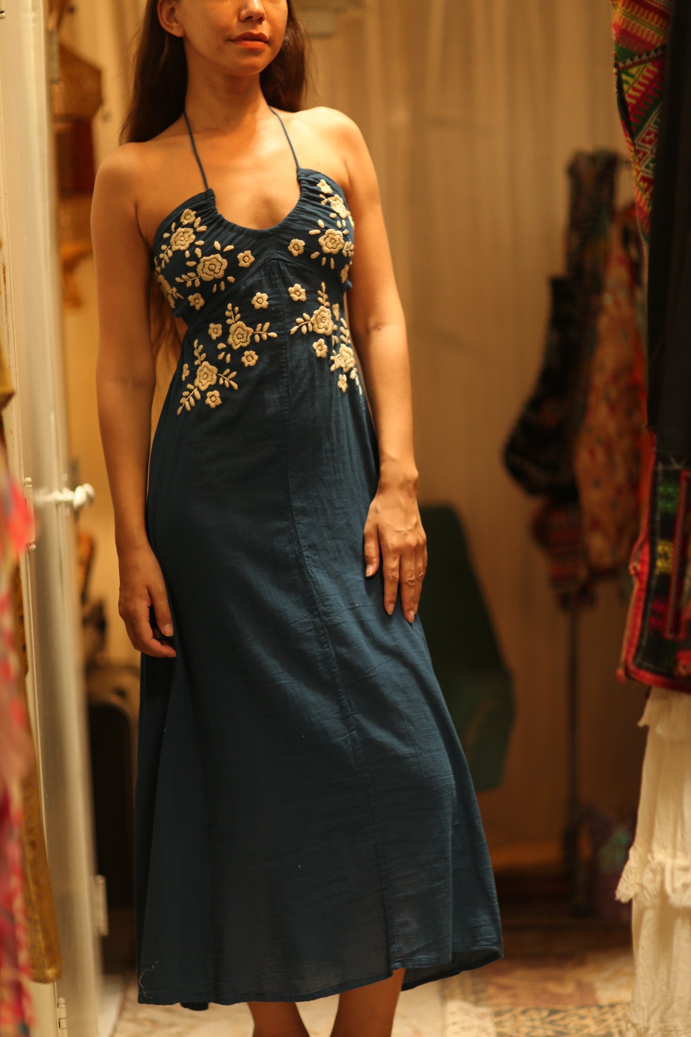 CANDY COTTON FLOWER DRESS - BANGKOK TAILOR CLOTHING STORE - HANDMADE CLOTHING