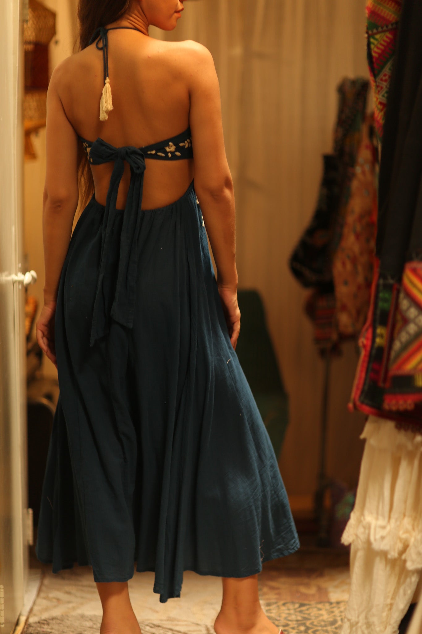 CANDY COTTON FLOWER DRESS - BANGKOK TAILOR CLOTHING STORE - HANDMADE CLOTHING