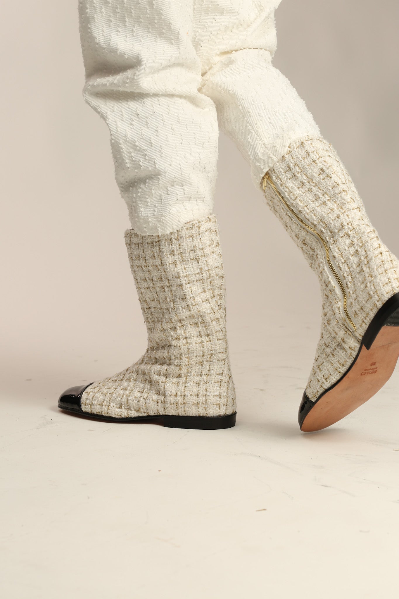 CHANEL CREAM BOOTS - BANGKOK TAILOR CLOTHING STORE - HANDMADE CLOTHING