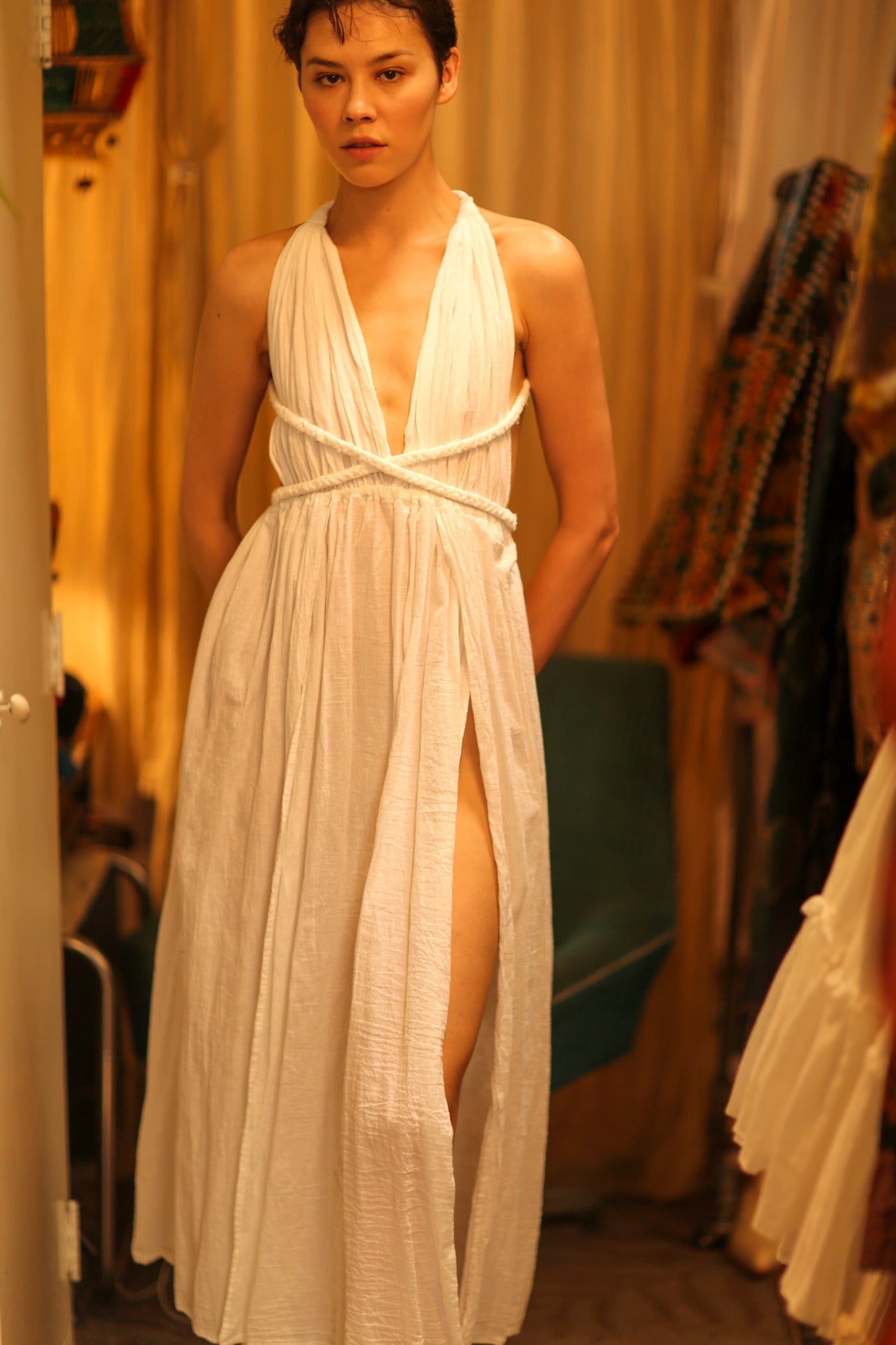 COTTON DRESS MAGRA - BANGKOK TAILOR CLOTHING STORE - HANDMADE CLOTHING