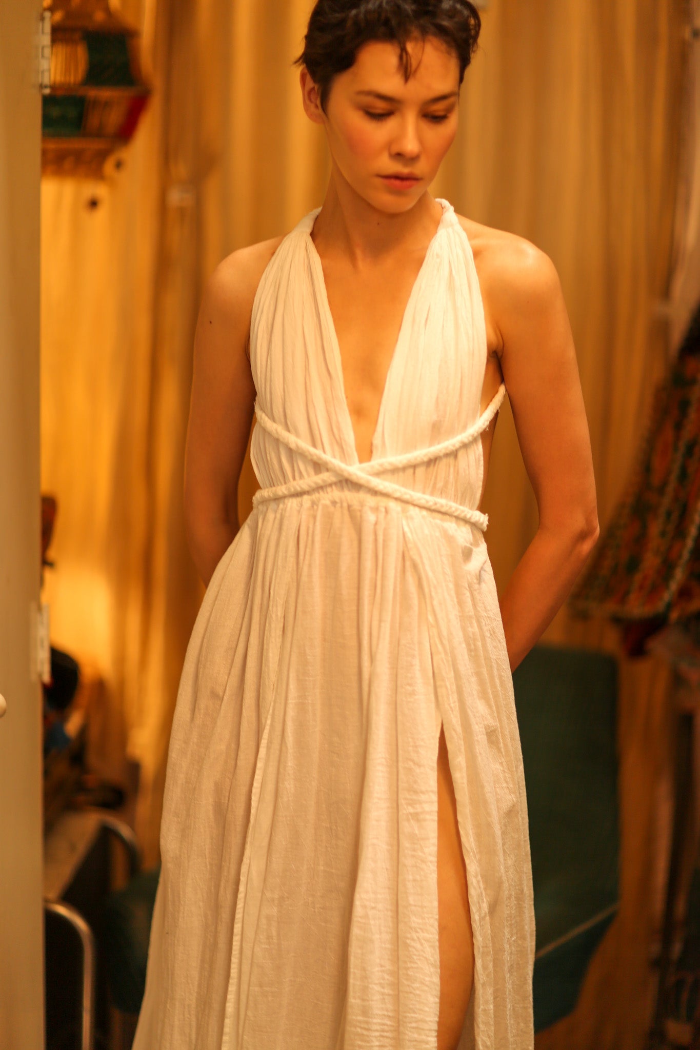 COTTON DRESS MAGRA - BANGKOK TAILOR CLOTHING STORE - HANDMADE CLOTHING