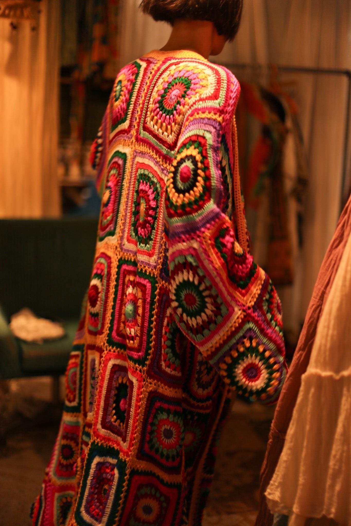 CROCHET KIMONO DUSTER VITTORIA - BANGKOK TAILOR CLOTHING STORE - HANDMADE CLOTHING