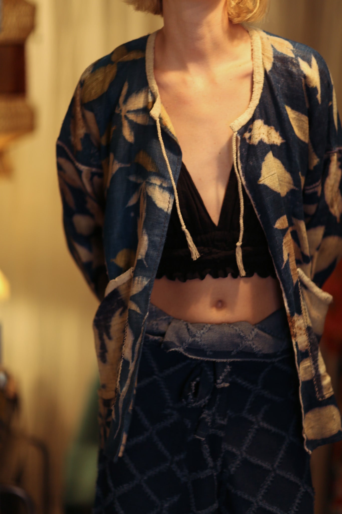 DAMON KANCHON DEEP BLUE SHORT JACKET - BANGKOK TAILOR CLOTHING STORE - HANDMADE CLOTHING