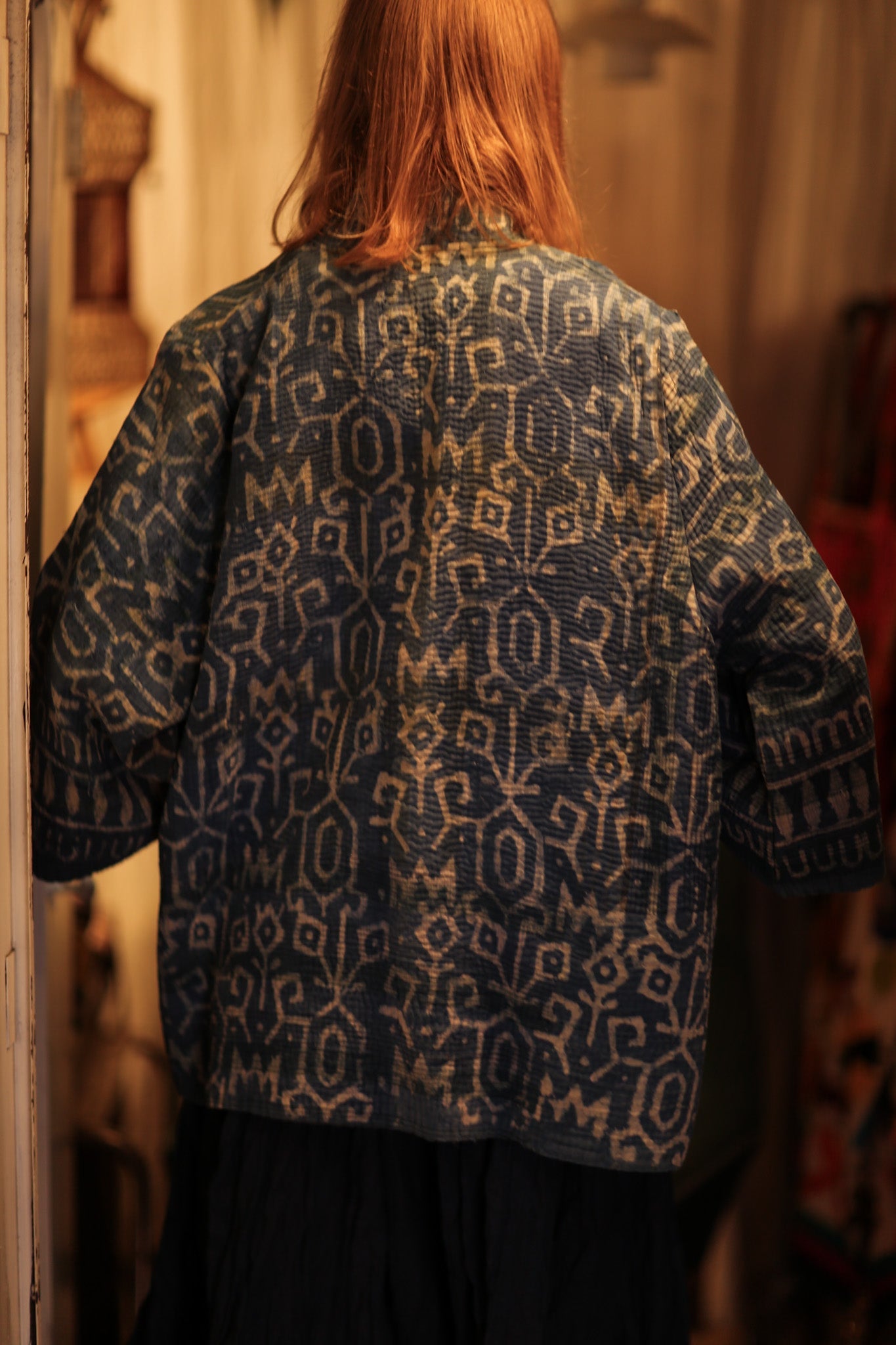 DAMON KANCHON PATTERNED SHORT KIMONO - BANGKOK TAILOR CLOTHING STORE - HANDMADE CLOTHING