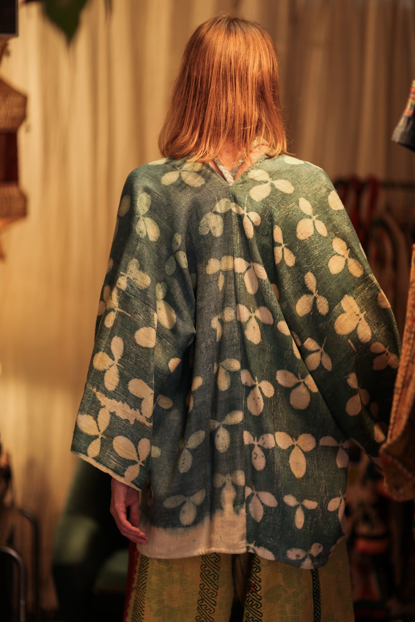 DAMON KANCHON SHORT KIMONO DIRTY TURQUOISE - BANGKOK TAILOR CLOTHING STORE - HANDMADE CLOTHING