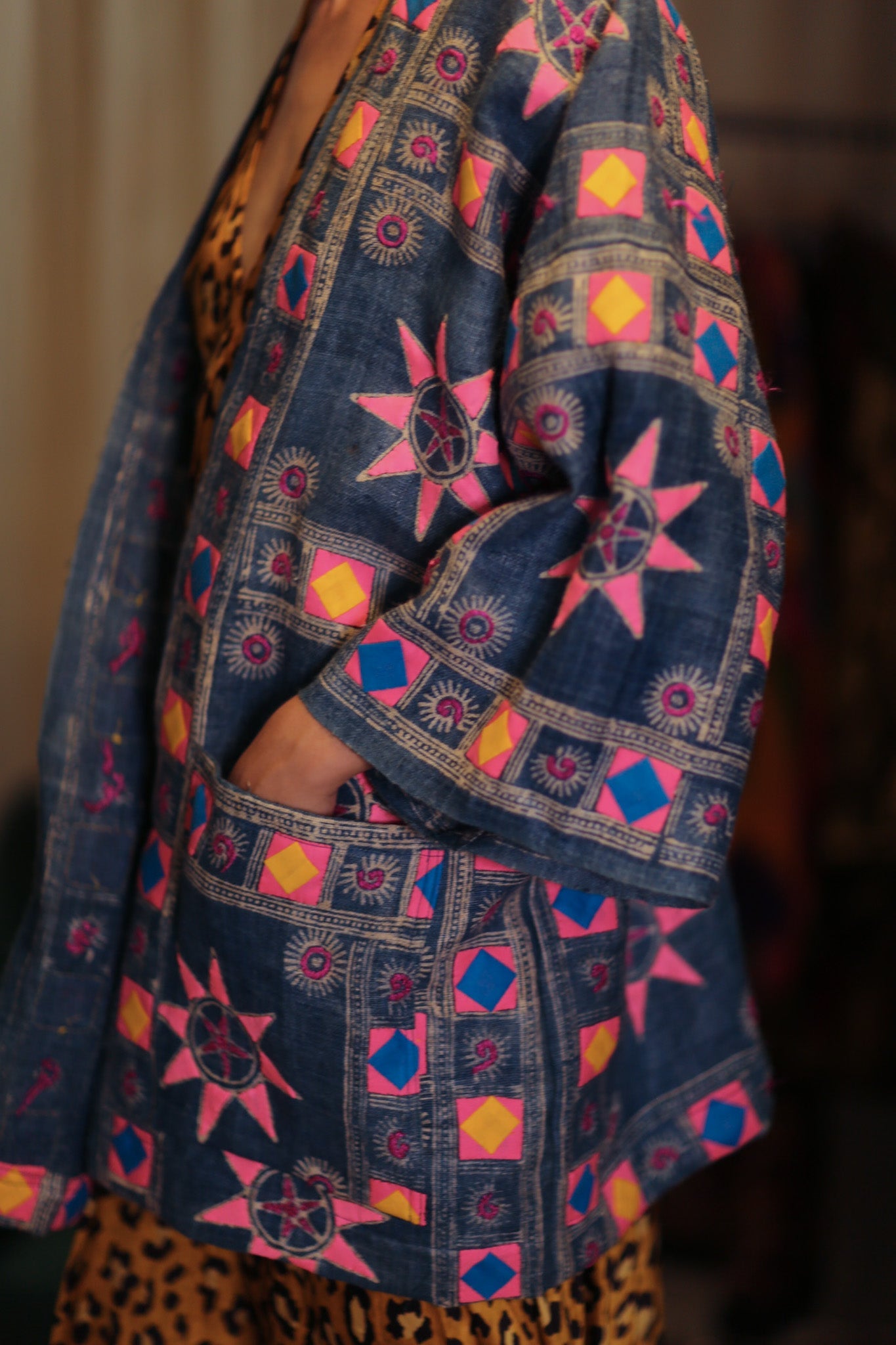 DAMON KANCHON SHORT KIMONO PINK - BANGKOK TAILOR CLOTHING STORE - HANDMADE CLOTHING