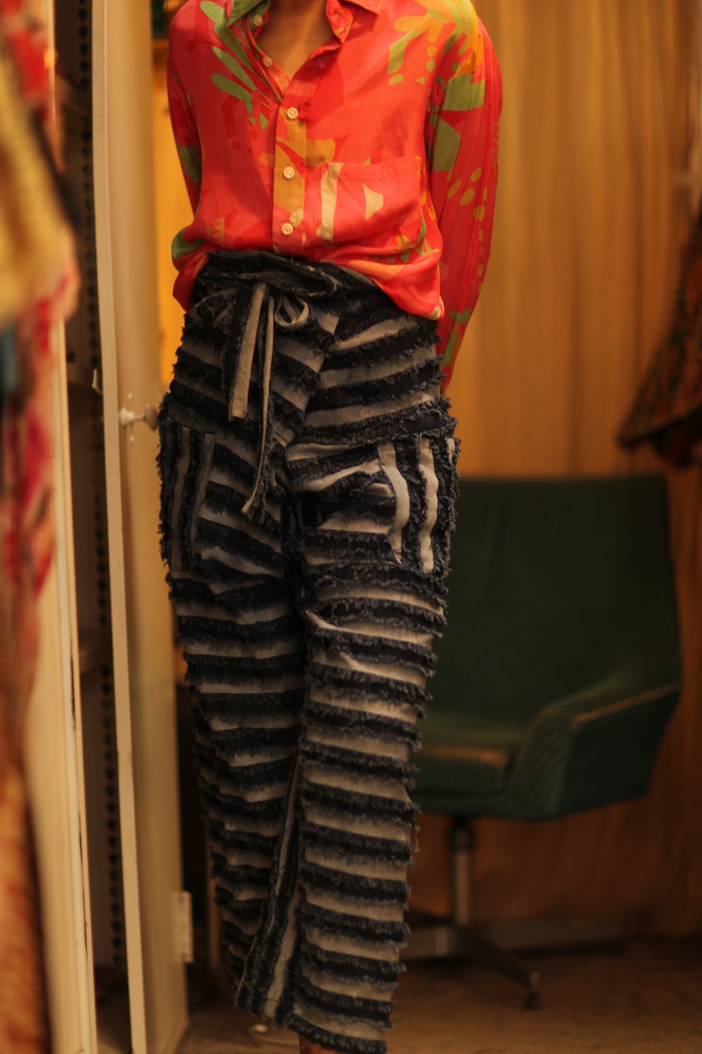 DENIM FISHERMAN PANTS LEROY - BANGKOK TAILOR CLOTHING STORE - HANDMADE CLOTHING