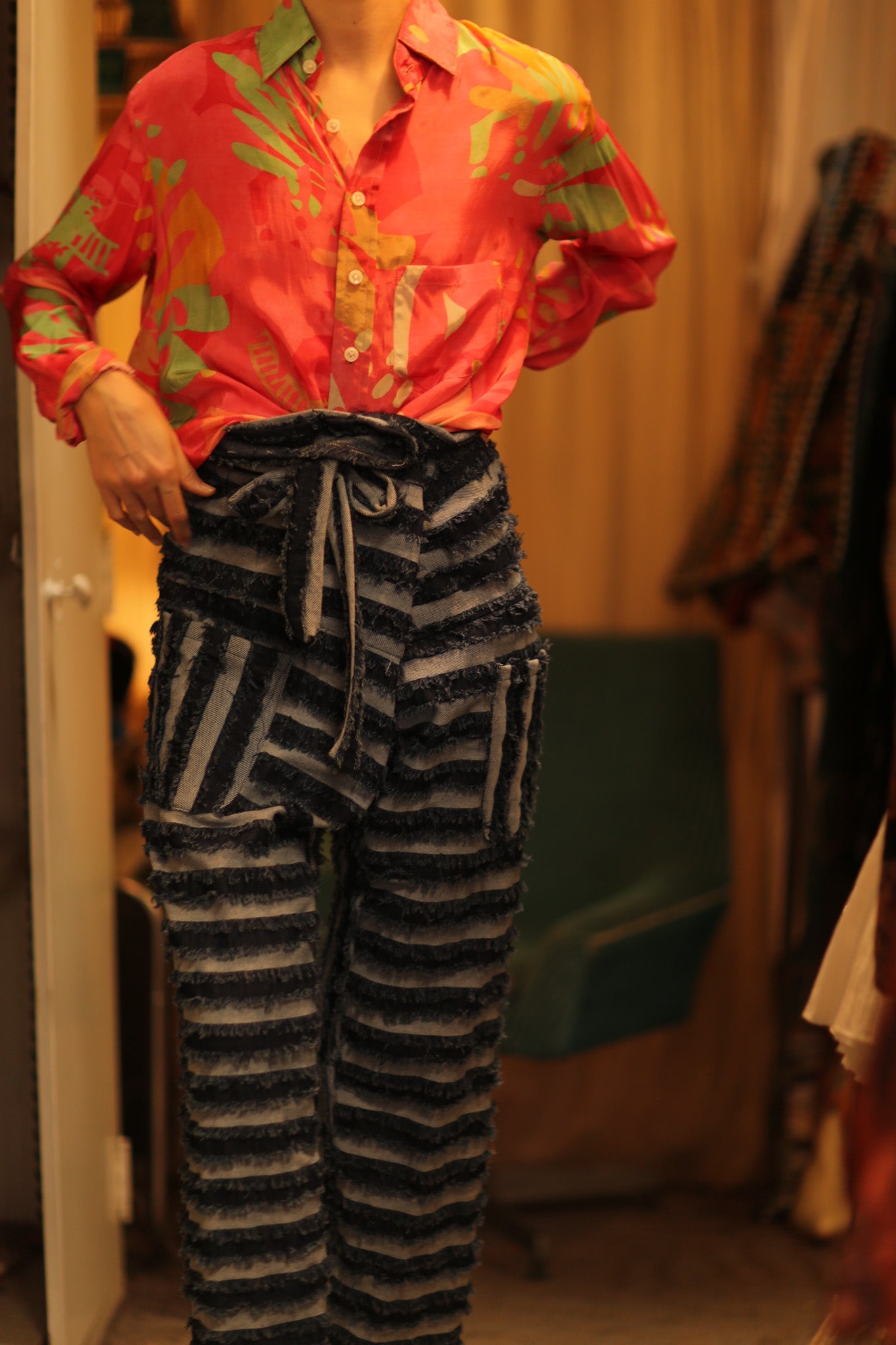 DENIM FISHERMAN PANTS LEROY - BANGKOK TAILOR CLOTHING STORE - HANDMADE CLOTHING
