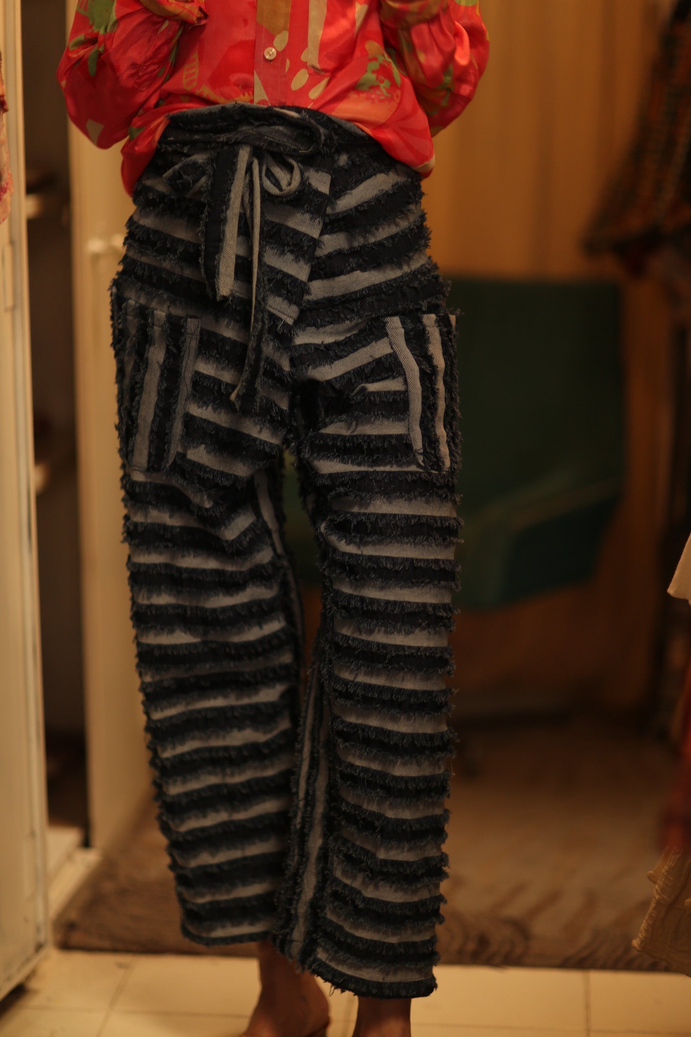 DENIM FISHERMAN PANTS LEROY - BANGKOK TAILOR CLOTHING STORE - HANDMADE CLOTHING