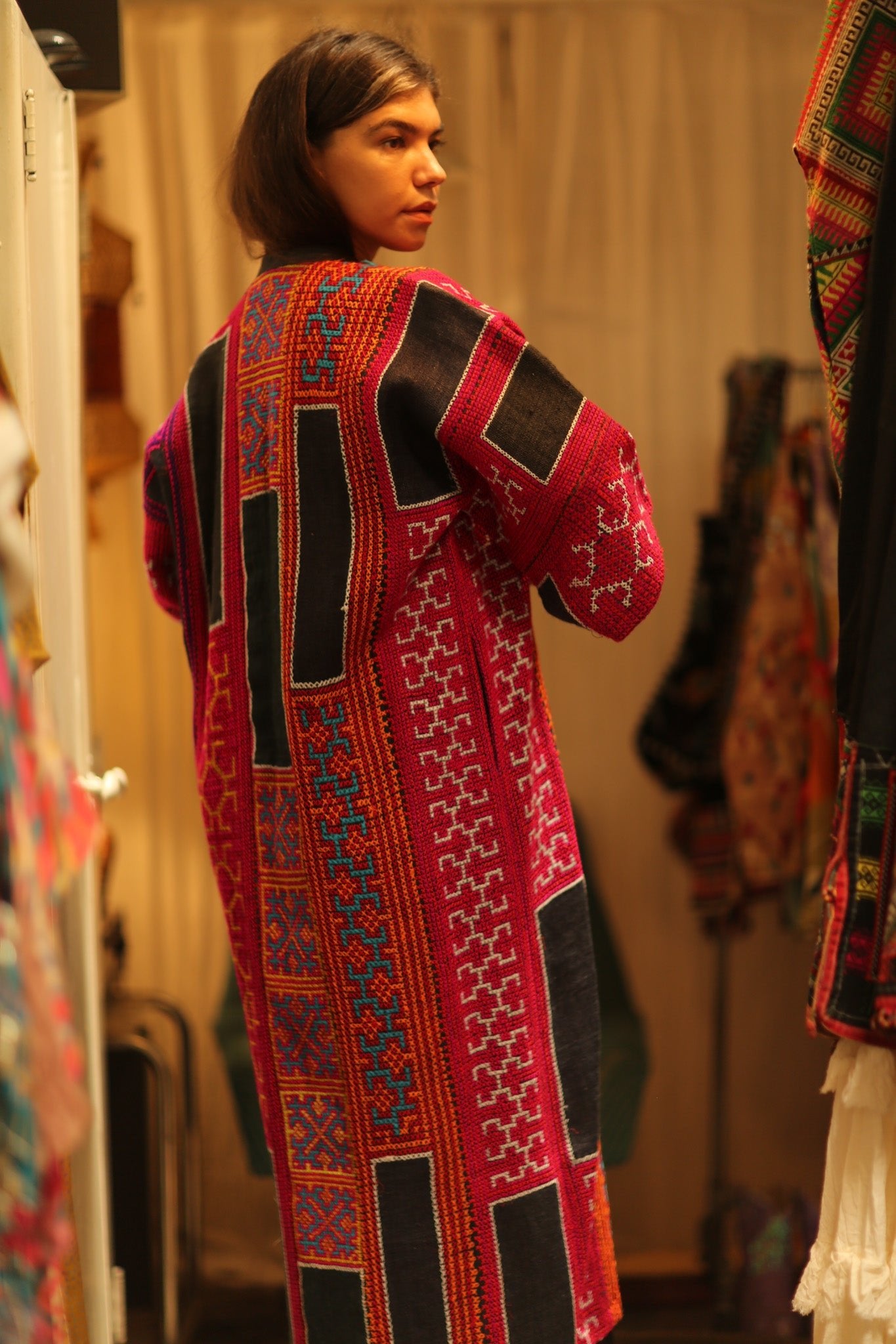 DORI TRIBAL PATCHWORK KIMONO - BANGKOK TAILOR CLOTHING STORE - HANDMADE CLOTHING