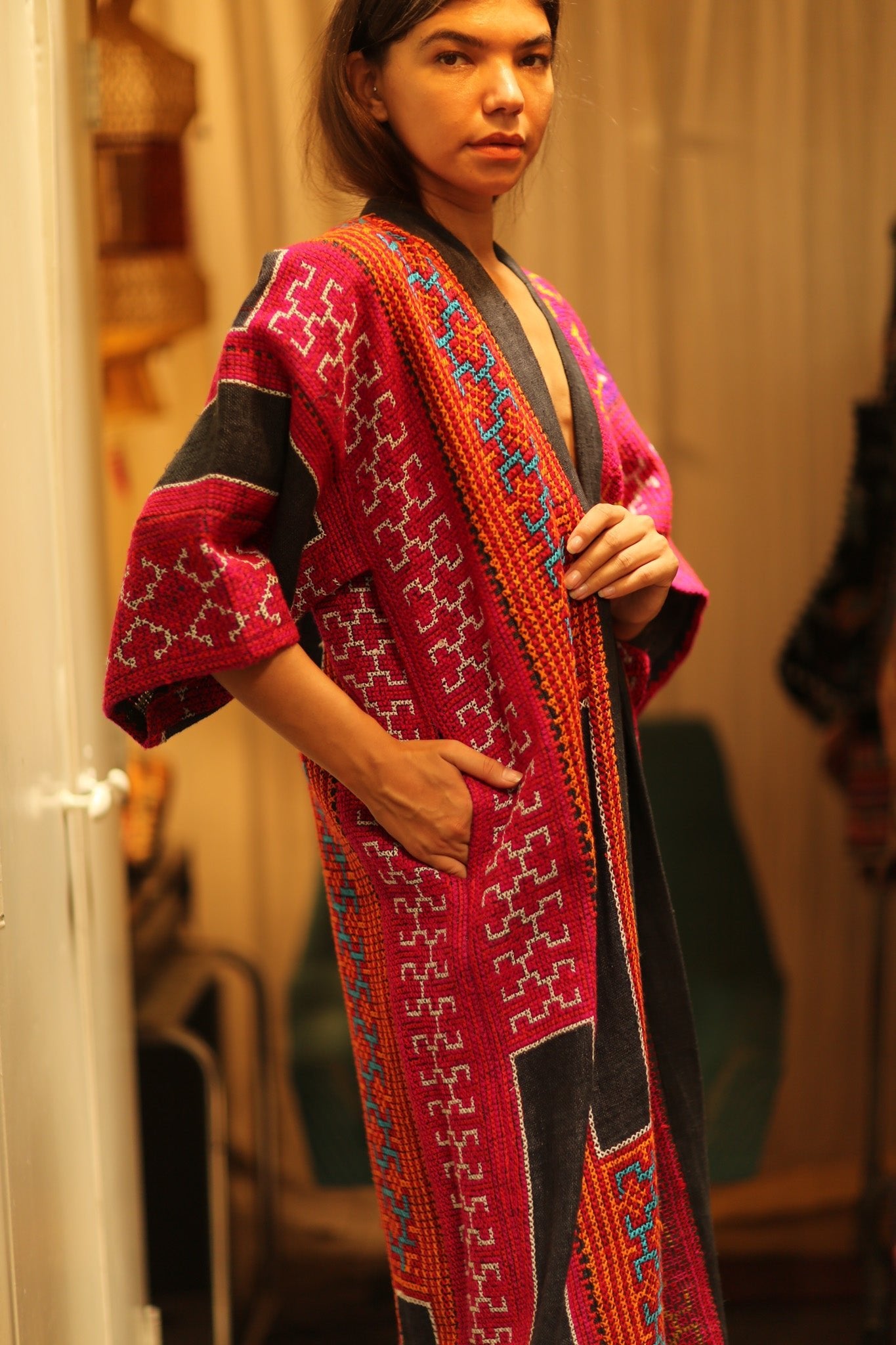 DORI TRIBAL PATCHWORK KIMONO - BANGKOK TAILOR CLOTHING STORE - HANDMADE CLOTHING