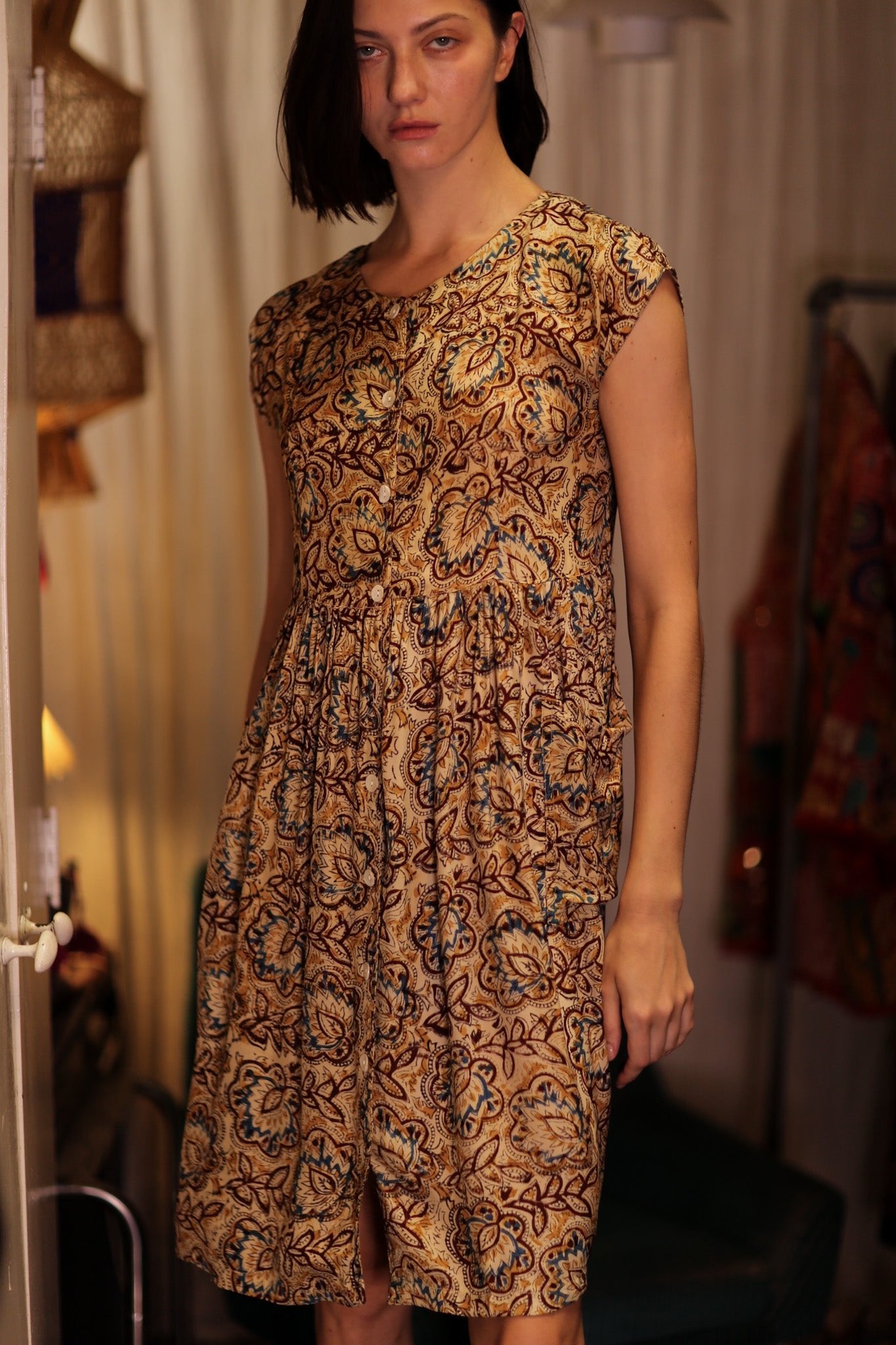 EDITH SILK DRESS DECO - BANGKOK TAILOR CLOTHING STORE - HANDMADE CLOTHING