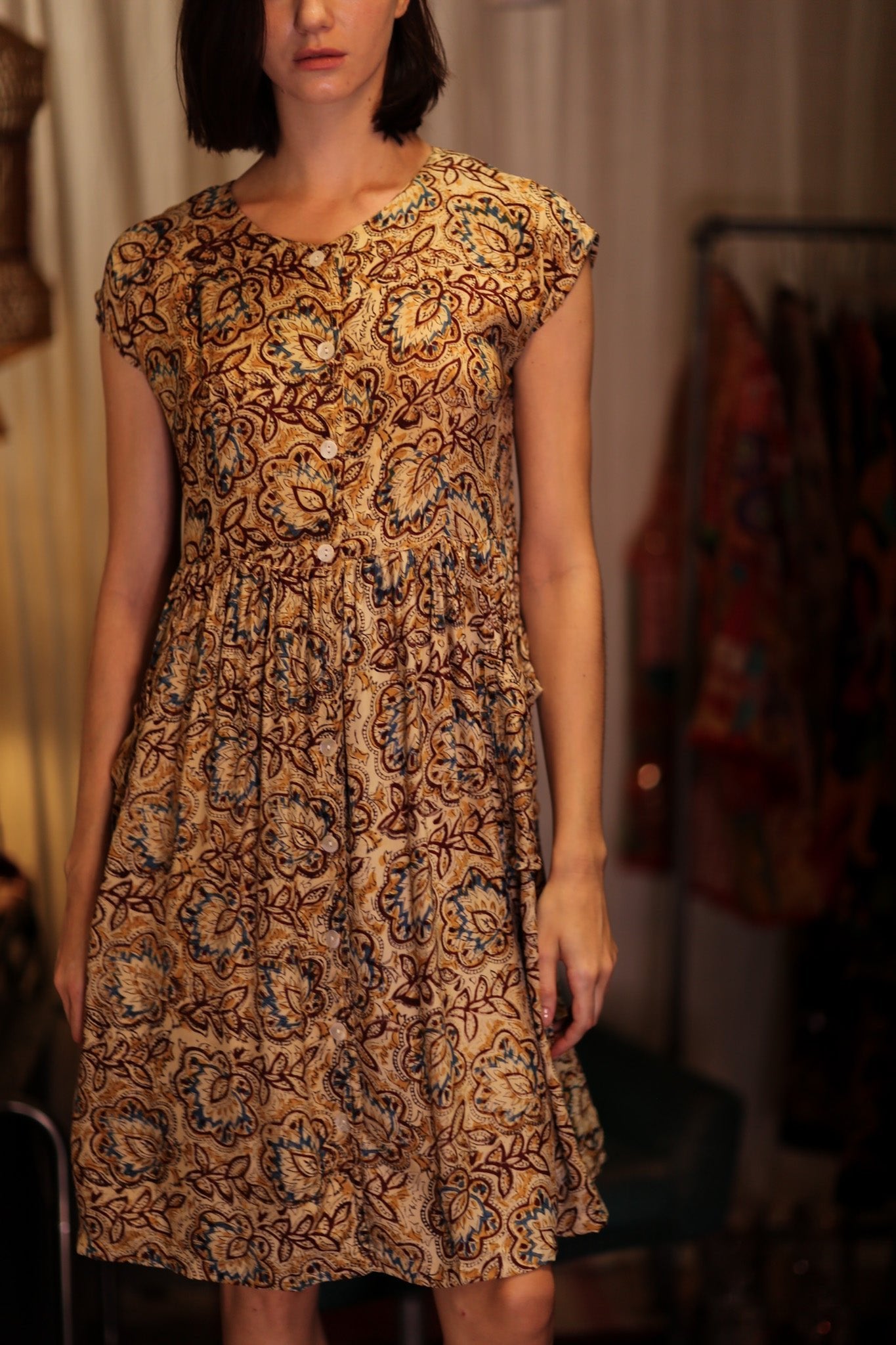 EDITH SILK DRESS DECO - BANGKOK TAILOR CLOTHING STORE - HANDMADE CLOTHING