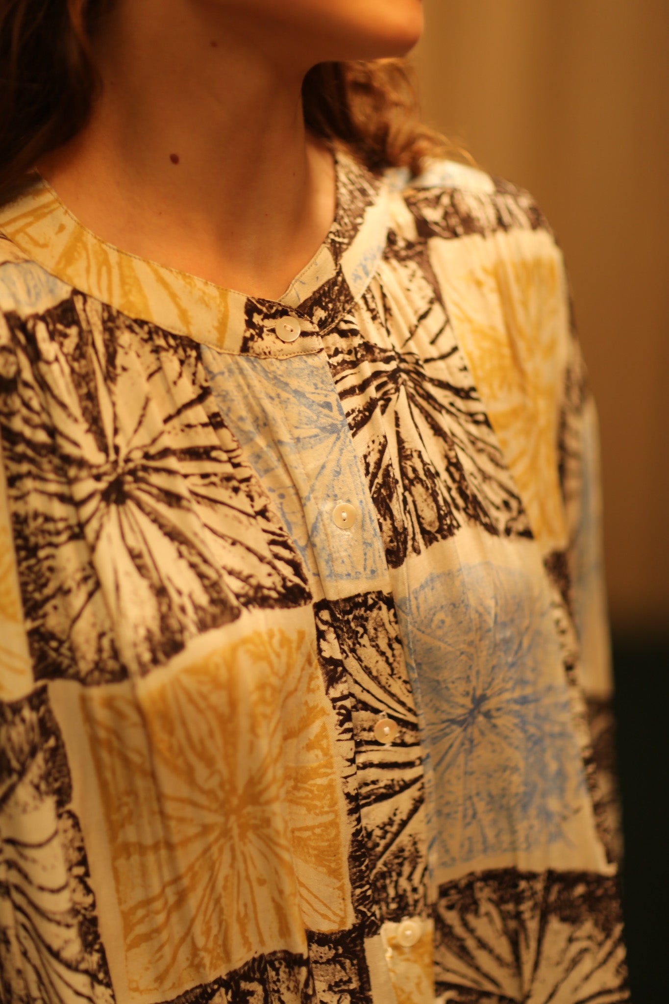 ELIZABETH SILK DRESS ANANAS PASTEL - BANGKOK TAILOR CLOTHING STORE - HANDMADE CLOTHING