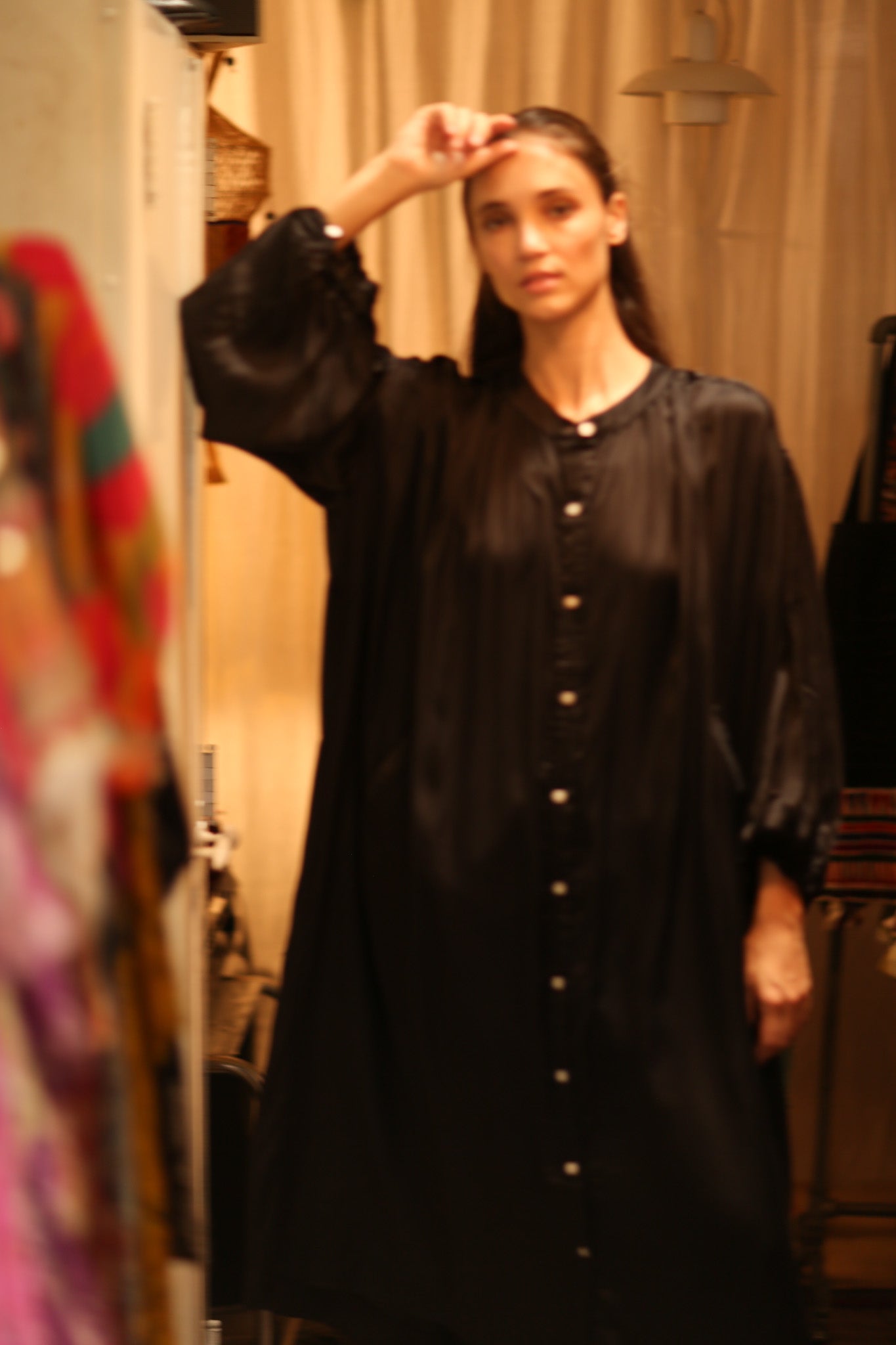 ELIZABETH SILK DRESS BLACK - BANGKOK TAILOR CLOTHING STORE - HANDMADE CLOTHING