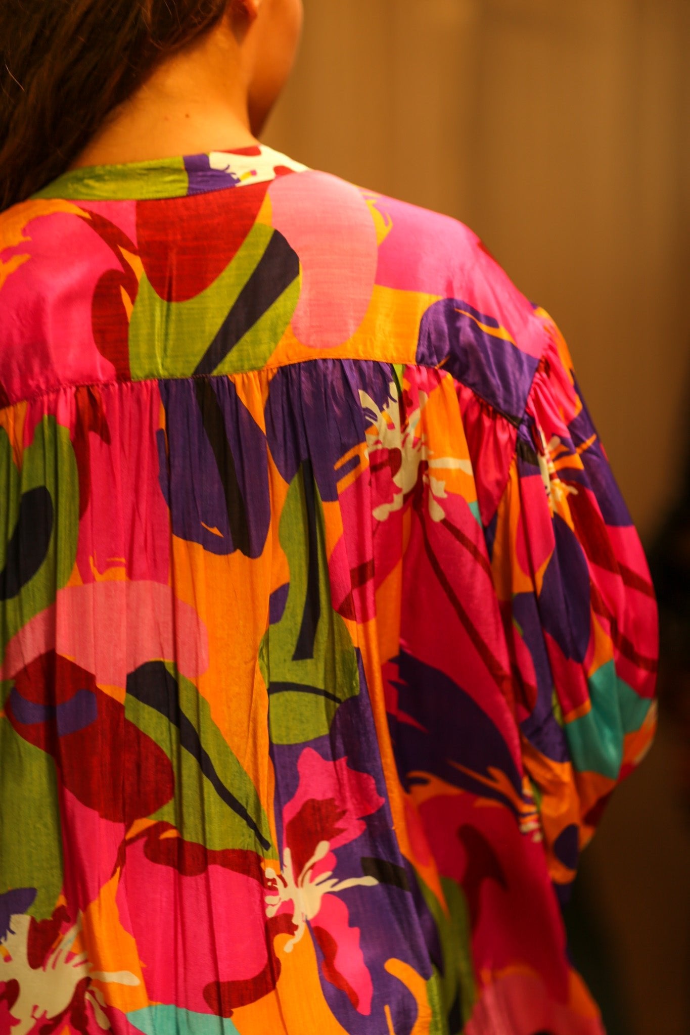 ELIZABETH SILK DRESS COLOR BOMB - BANGKOK TAILOR CLOTHING STORE - HANDMADE CLOTHING