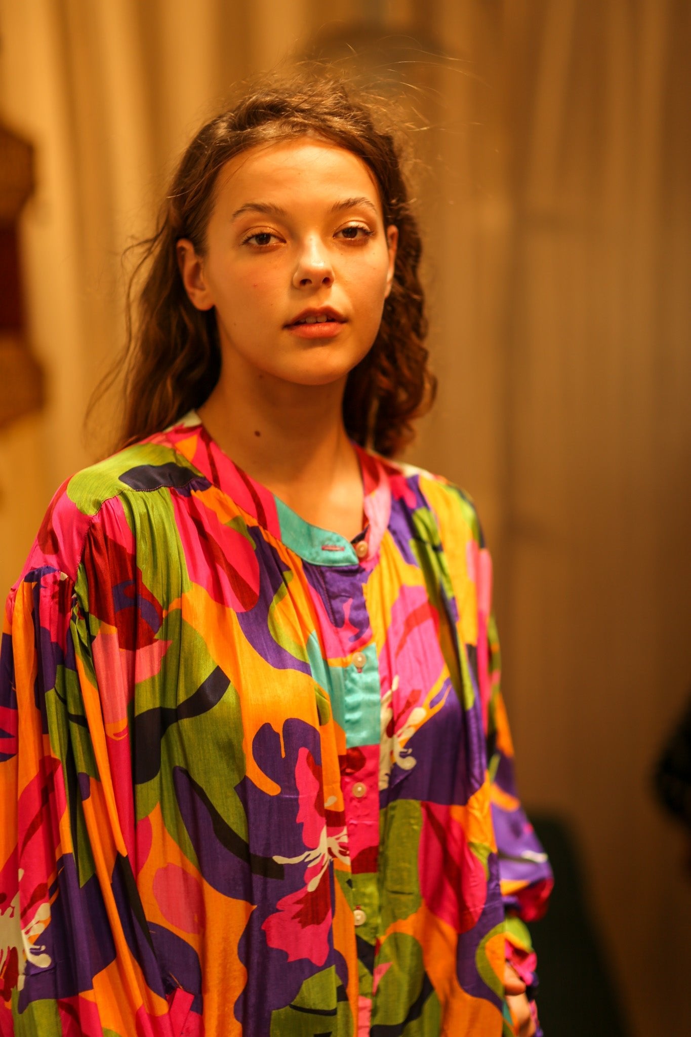 ELIZABETH SILK DRESS COLOR BOMB - BANGKOK TAILOR CLOTHING STORE - HANDMADE CLOTHING