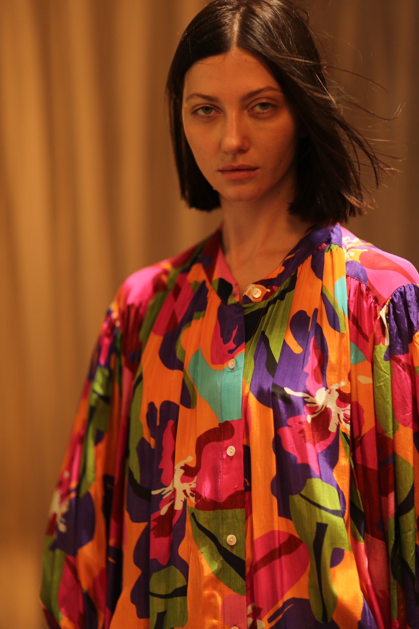 ELIZABETH SILK DRESS COLOR BOMB - BANGKOK TAILOR CLOTHING STORE - HANDMADE CLOTHING