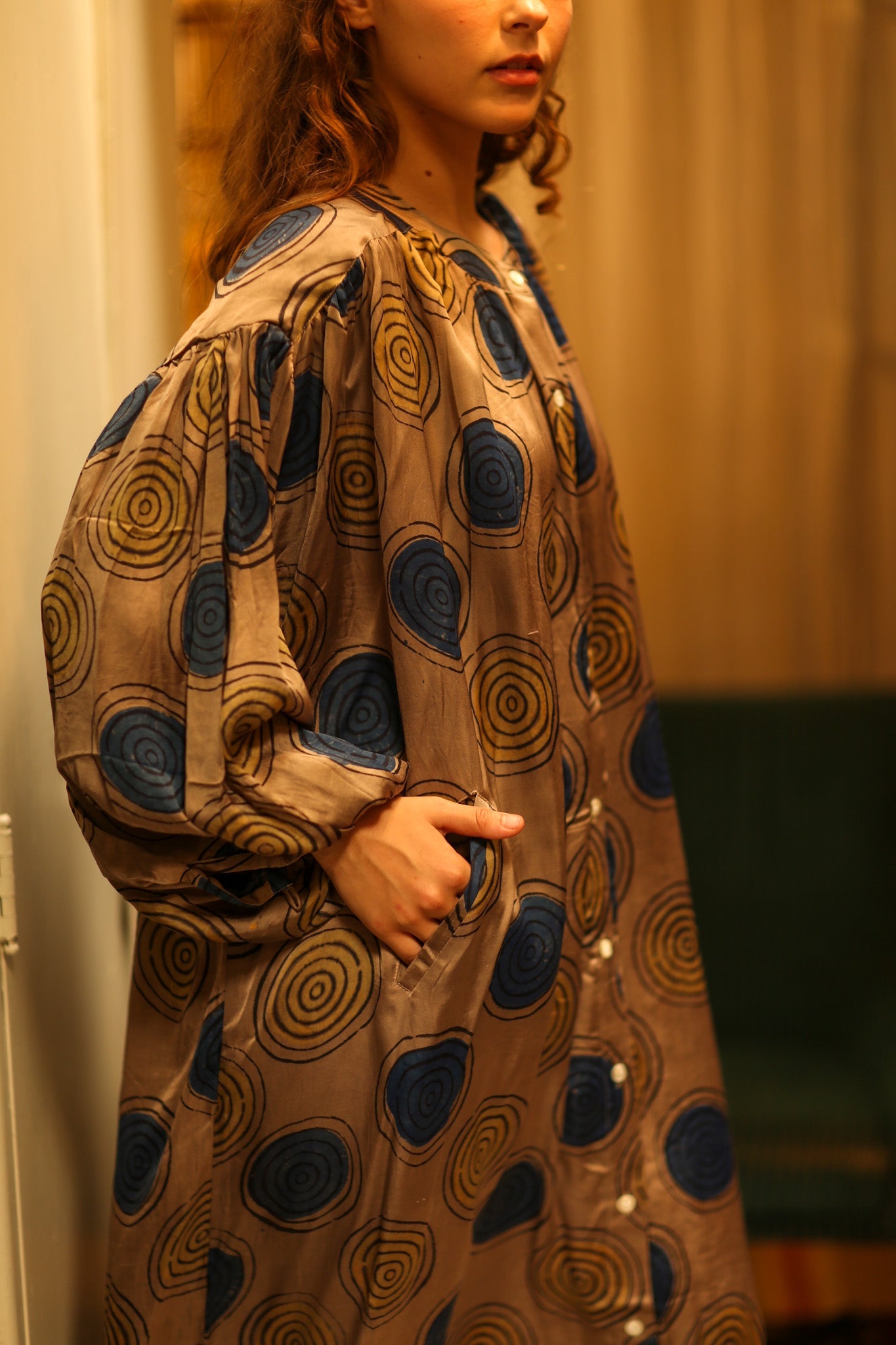 ELIZABETH SILK DRESS YO - YO YELLOW - BANGKOK TAILOR CLOTHING STORE - HANDMADE CLOTHING