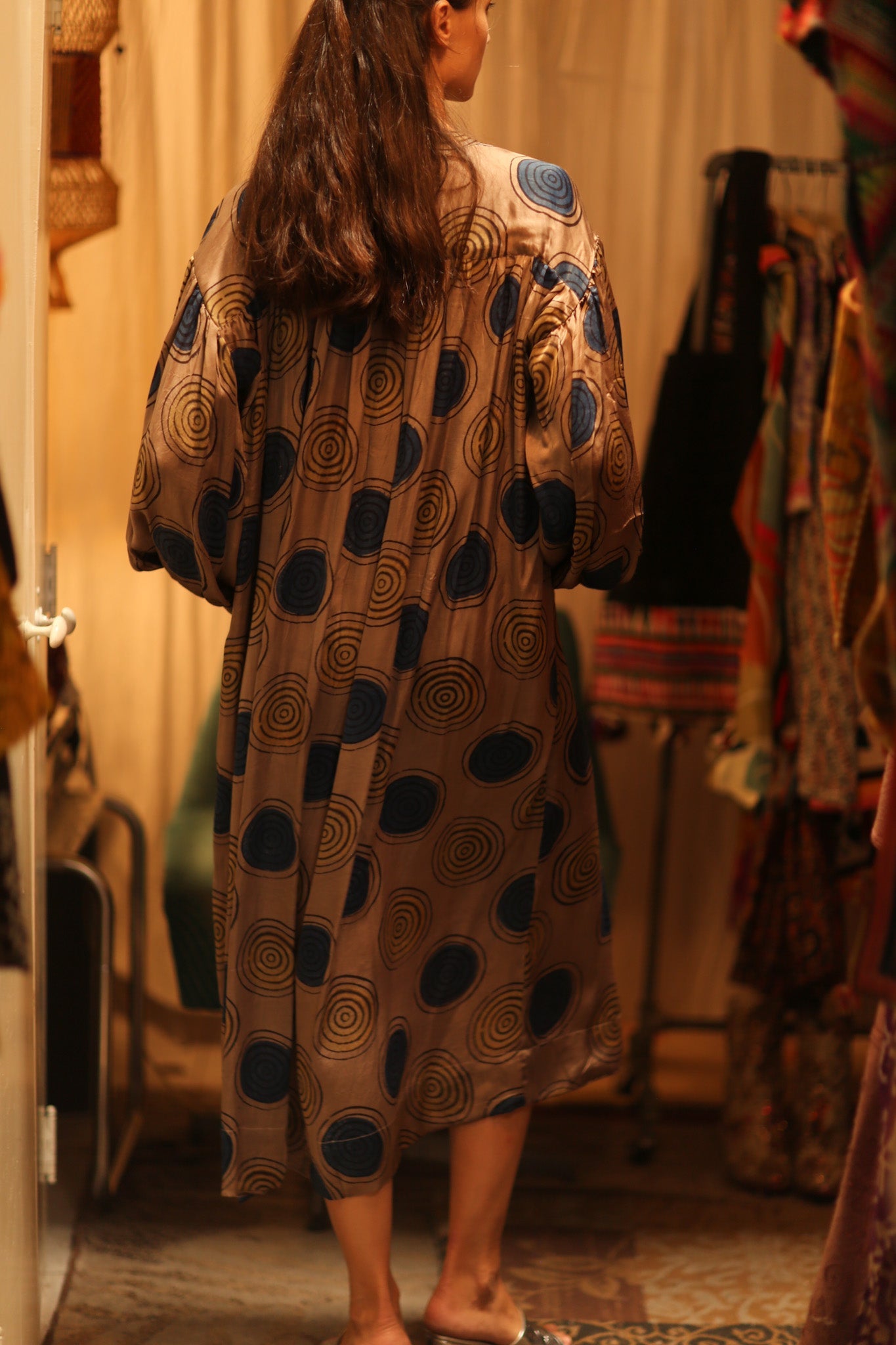 ELIZABETH SILK DRESS YO - YO YELLOW - BANGKOK TAILOR CLOTHING STORE - HANDMADE CLOTHING