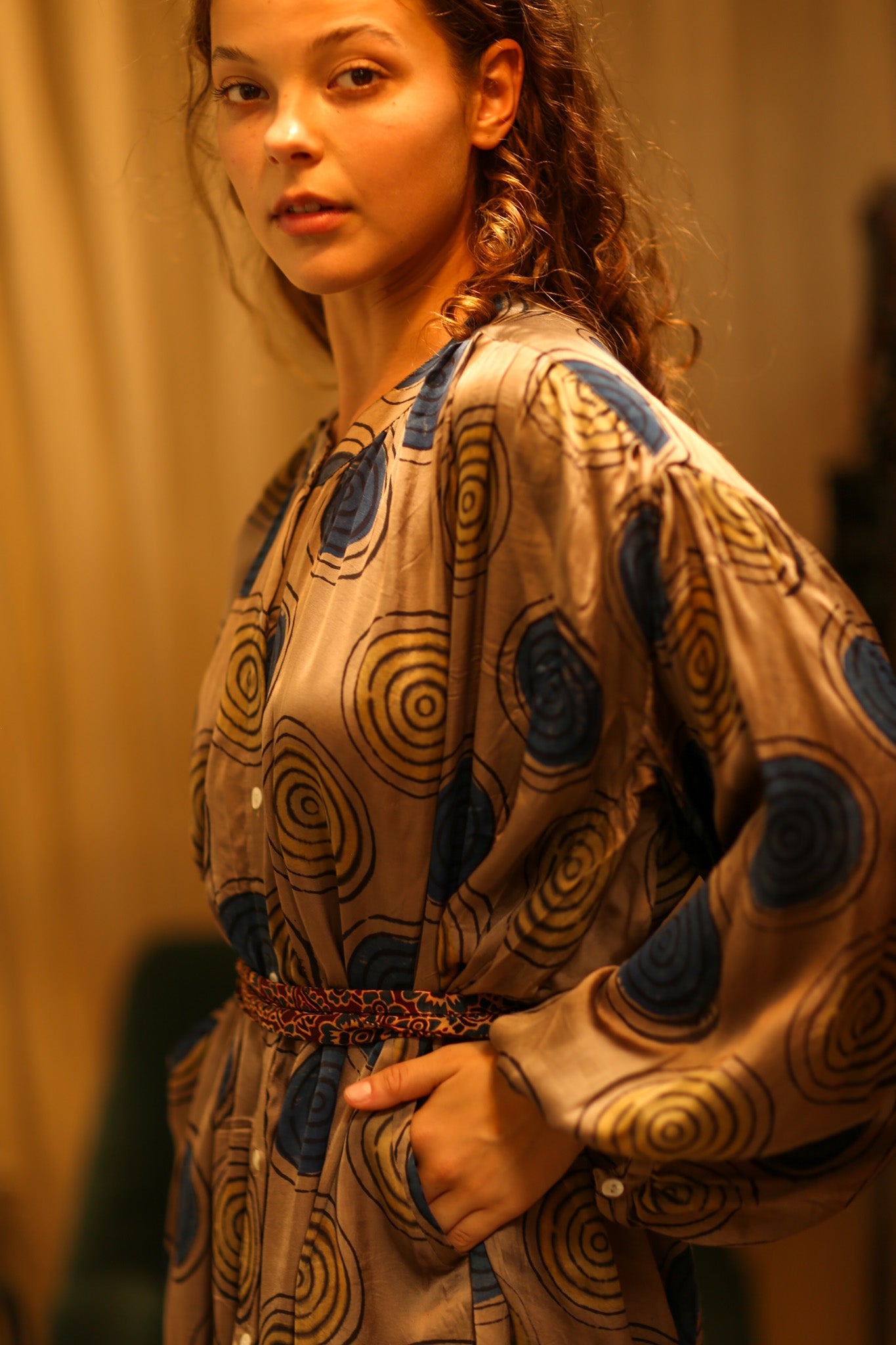 ELIZABETH SILK DRESS YO - YO YELLOW - BANGKOK TAILOR CLOTHING STORE - HANDMADE CLOTHING