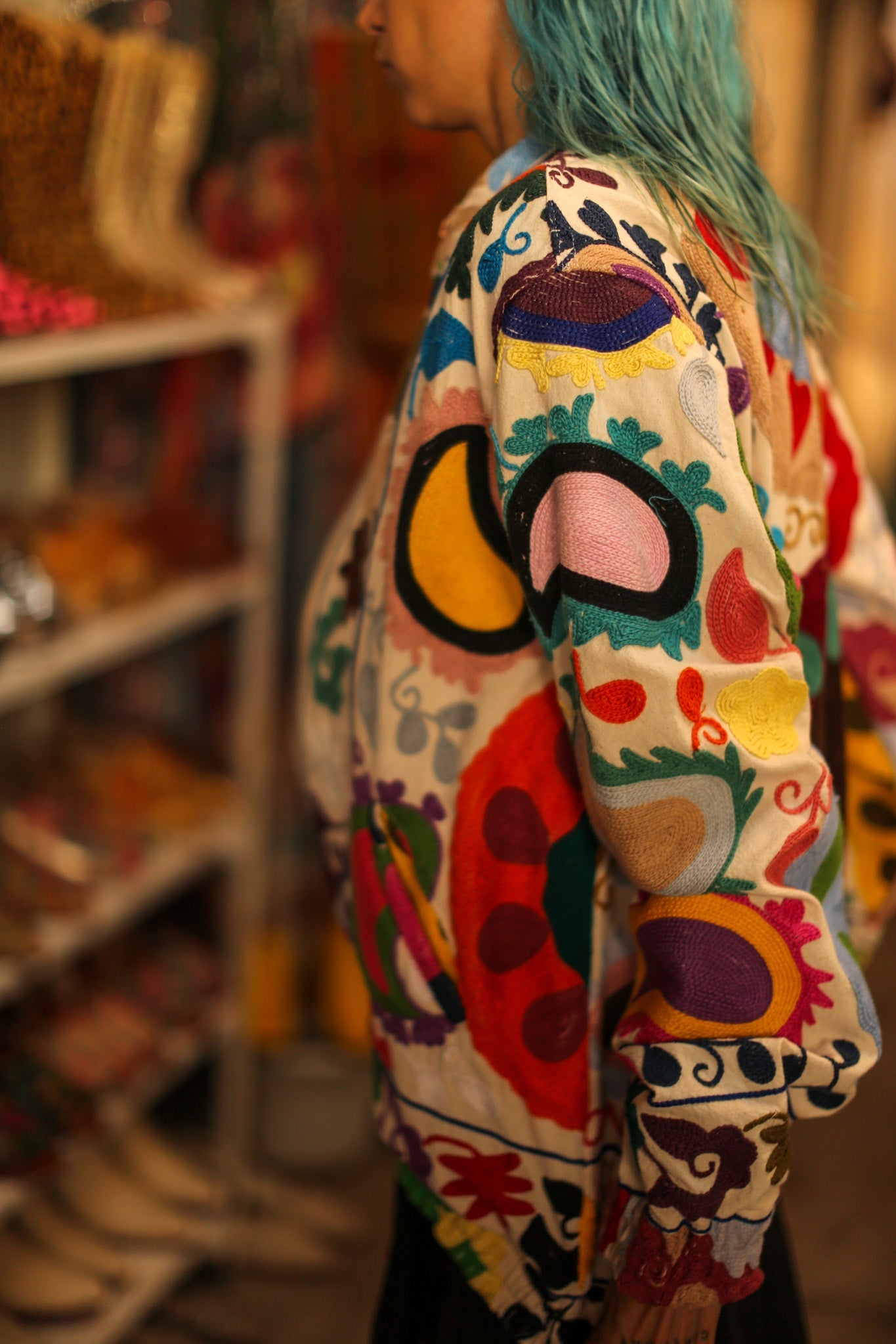 EMBROIDERED BOMBER JACKET CLARA - BANGKOK TAILOR CLOTHING STORE - HANDMADE CLOTHING