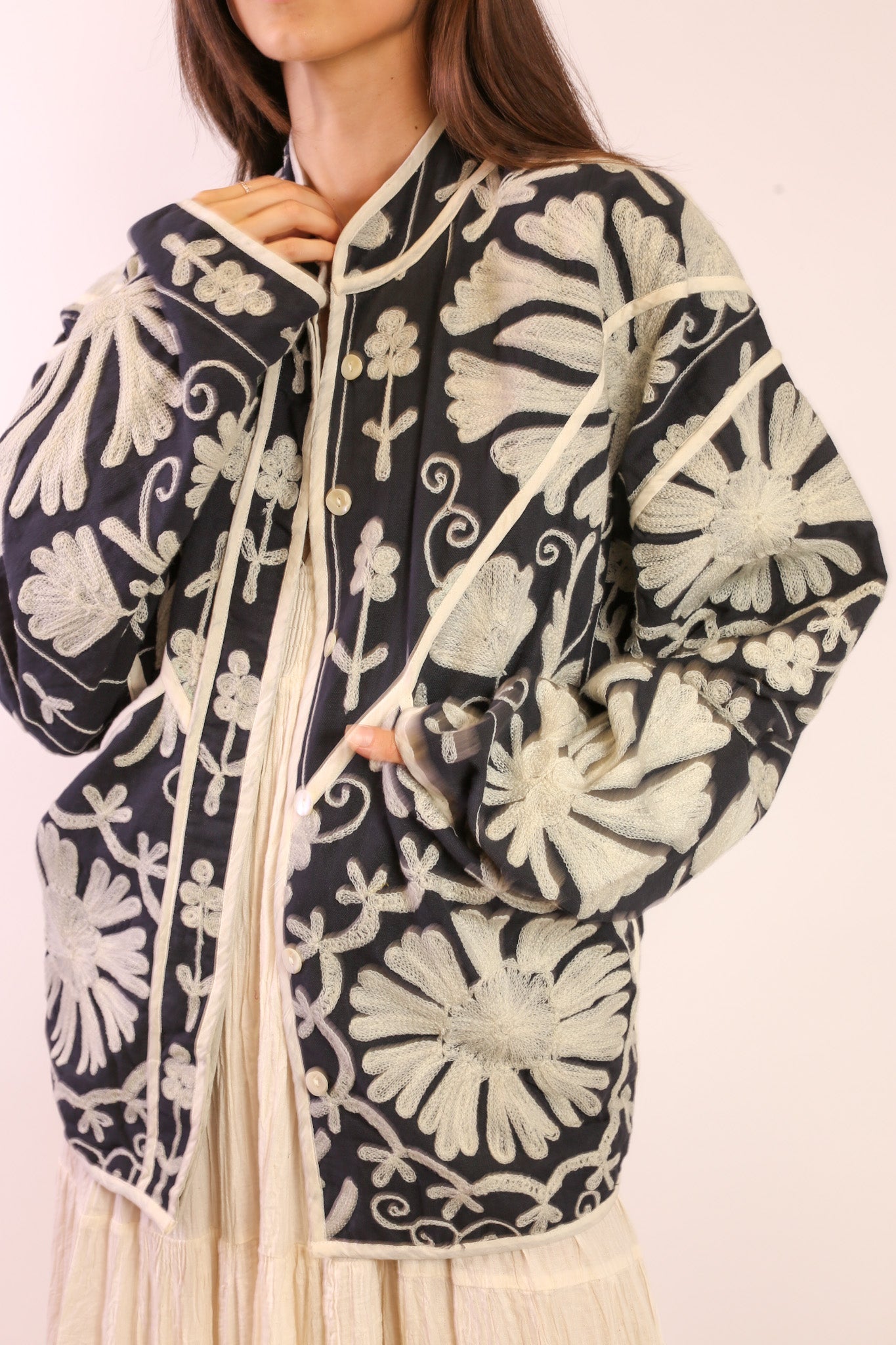 EMBROIDERED COTTON JACKET KANCA - BANGKOK TAILOR CLOTHING STORE - HANDMADE CLOTHING