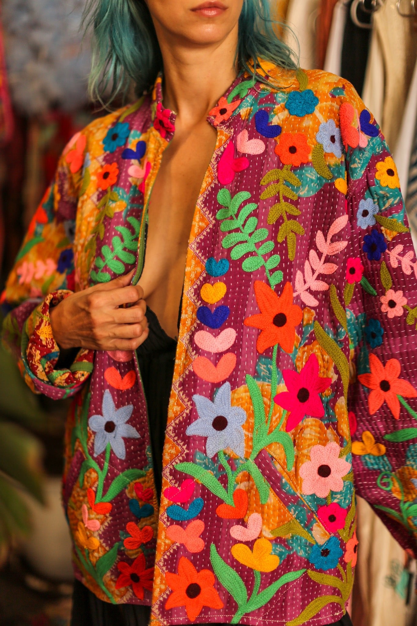EMBROIDERED JACKET HOSIA - BANGKOK TAILOR CLOTHING STORE - HANDMADE CLOTHING