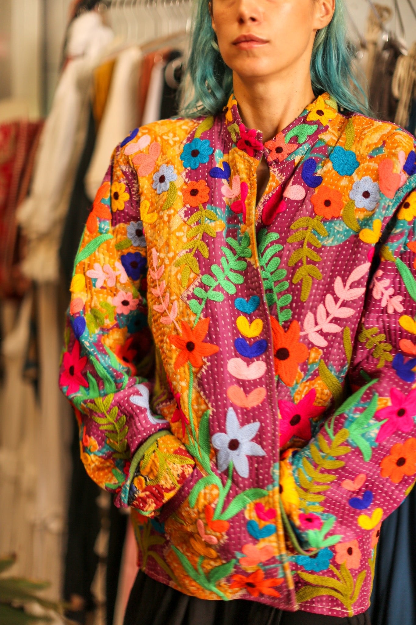 EMBROIDERED JACKET HOSIA - BANGKOK TAILOR CLOTHING STORE - HANDMADE CLOTHING