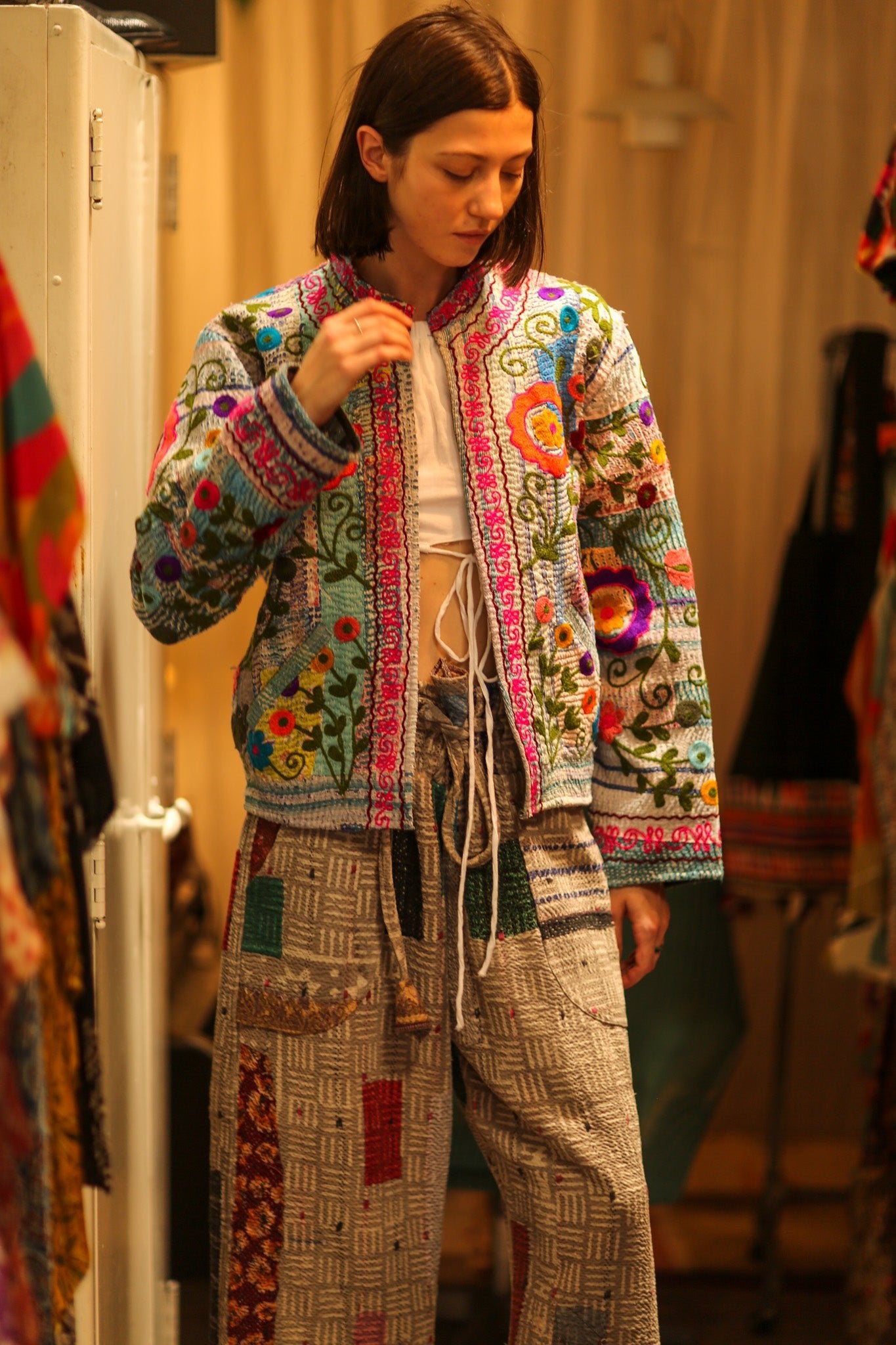 EMBROIDERED JACKET LIBBY - BANGKOK TAILOR CLOTHING STORE - HANDMADE CLOTHING