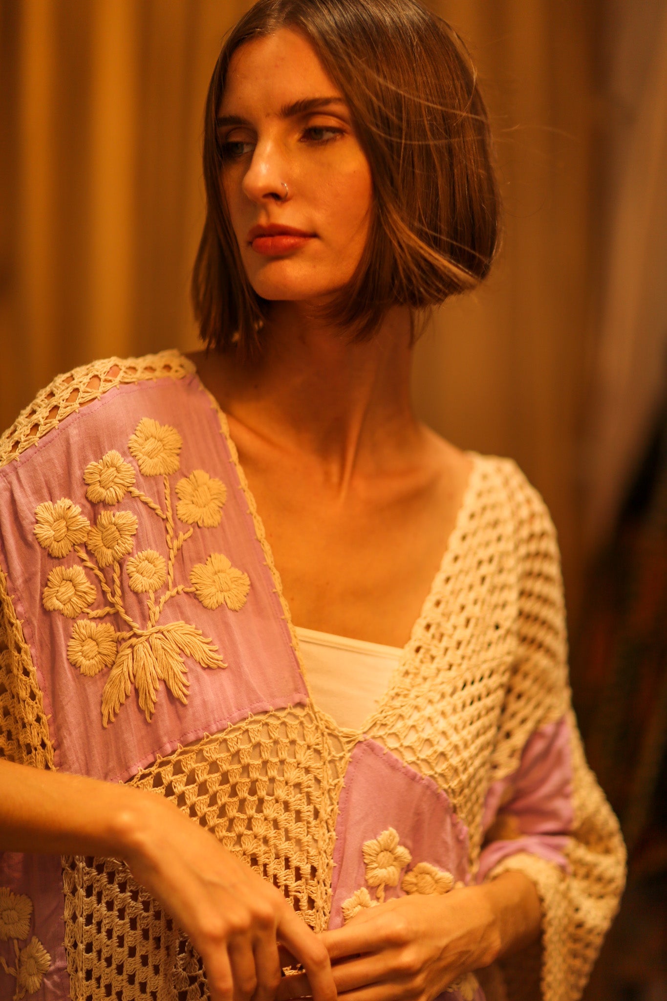 EMBROIDERED KAFTAN DRESS COBEIN - BANGKOK TAILOR CLOTHING STORE - HANDMADE CLOTHING