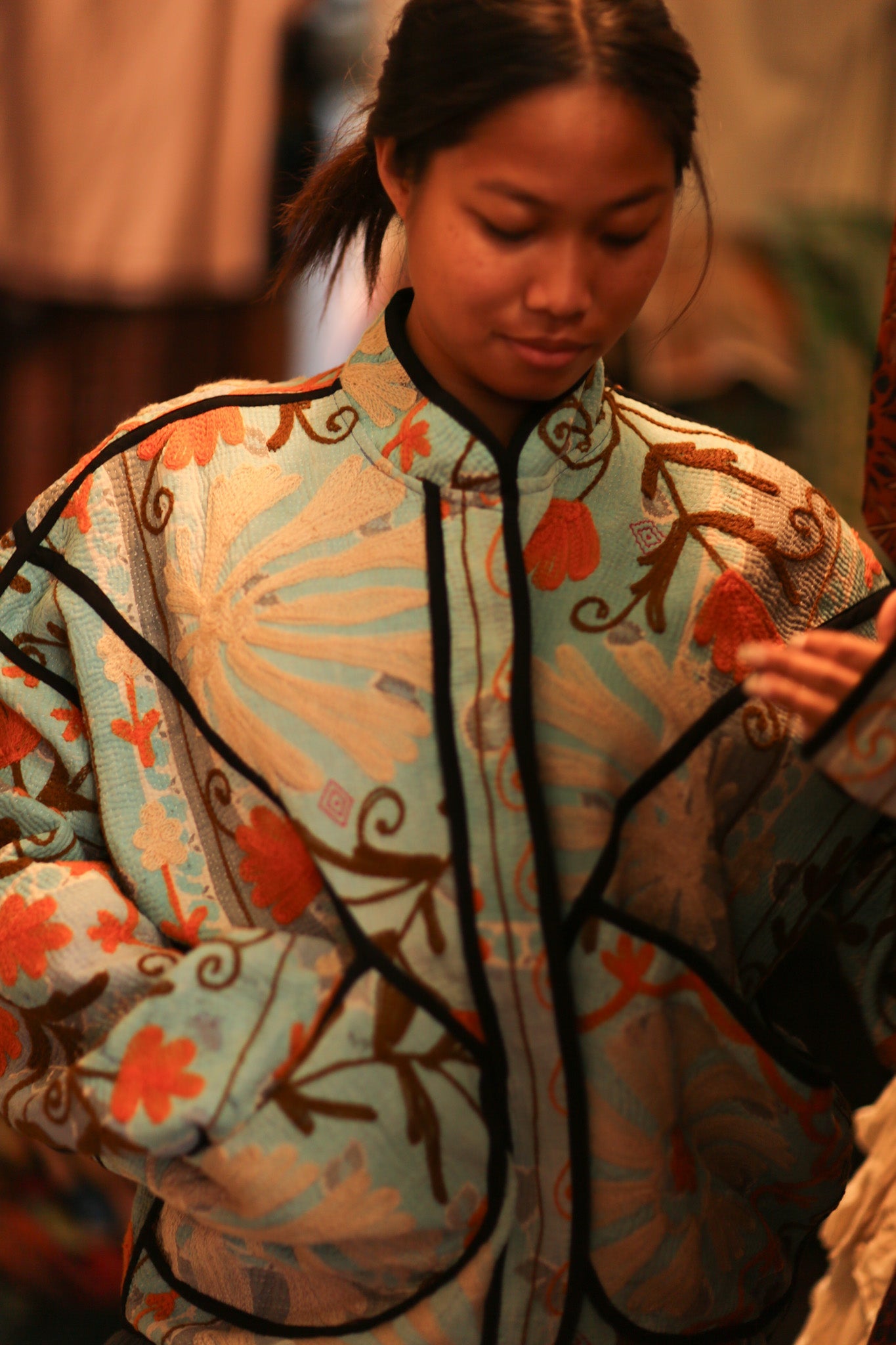 EMBROIDERED KANTHA JACKET LIZA - BANGKOK TAILOR CLOTHING STORE - HANDMADE CLOTHING