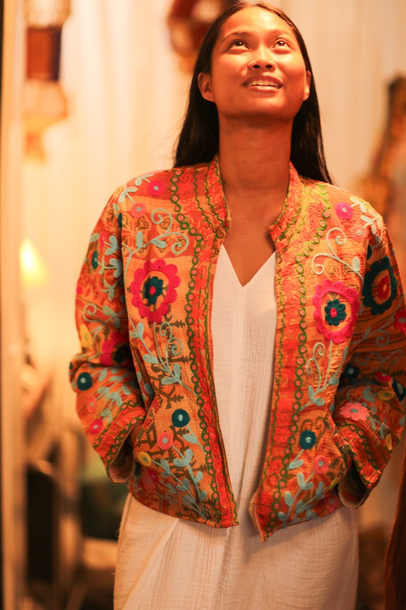 EMBROIDERED KANTHA JACKET TOKYO EDIT - BANGKOK TAILOR CLOTHING STORE - HANDMADE CLOTHING