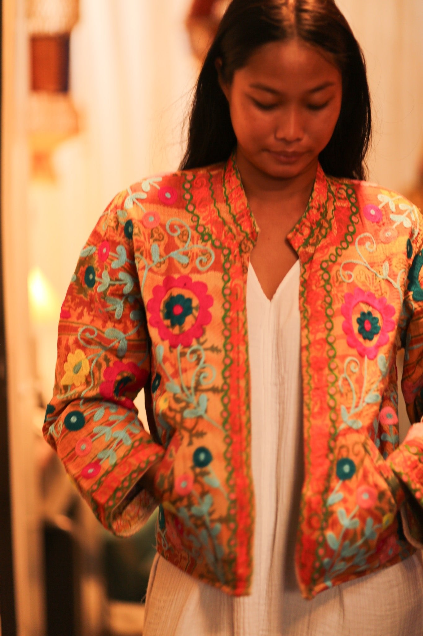 EMBROIDERED KANTHA JACKET TOKYO EDIT - BANGKOK TAILOR CLOTHING STORE - HANDMADE CLOTHING