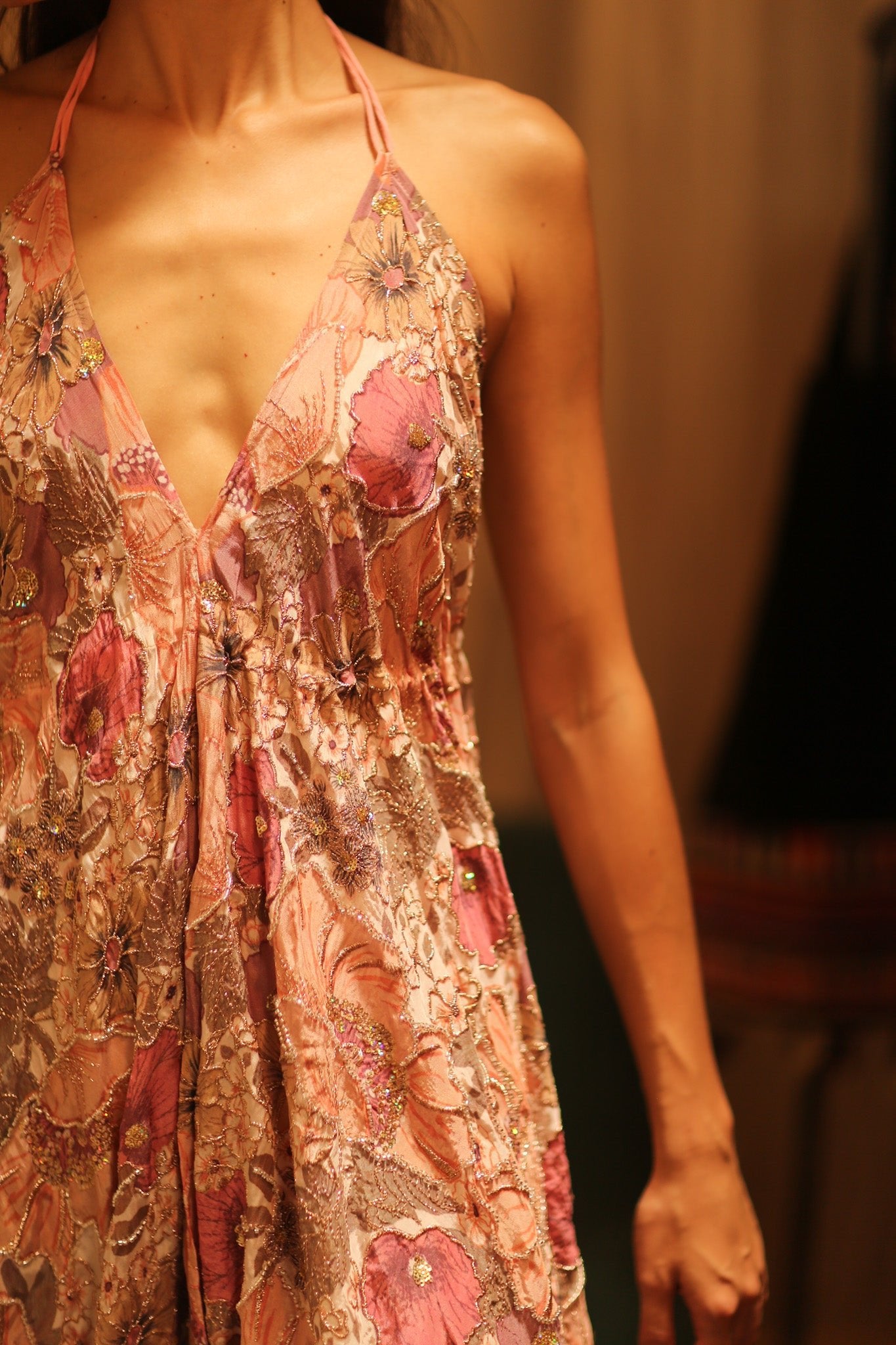 EMBROIDERED SILK DRESS HANNAH - BANGKOK TAILOR CLOTHING STORE - HANDMADE CLOTHING