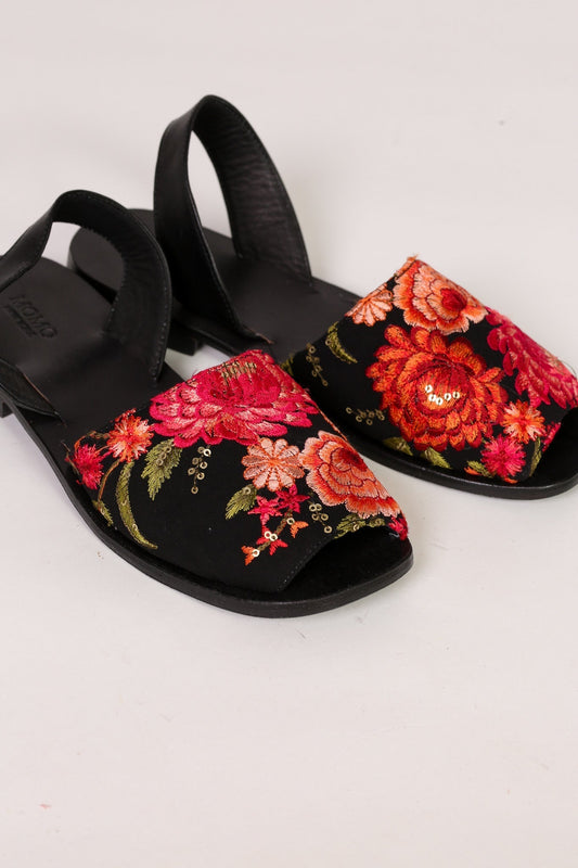 EMBROIDERED SILK SANDALS FRIDU - BANGKOK TAILOR CLOTHING STORE - HANDMADE CLOTHING