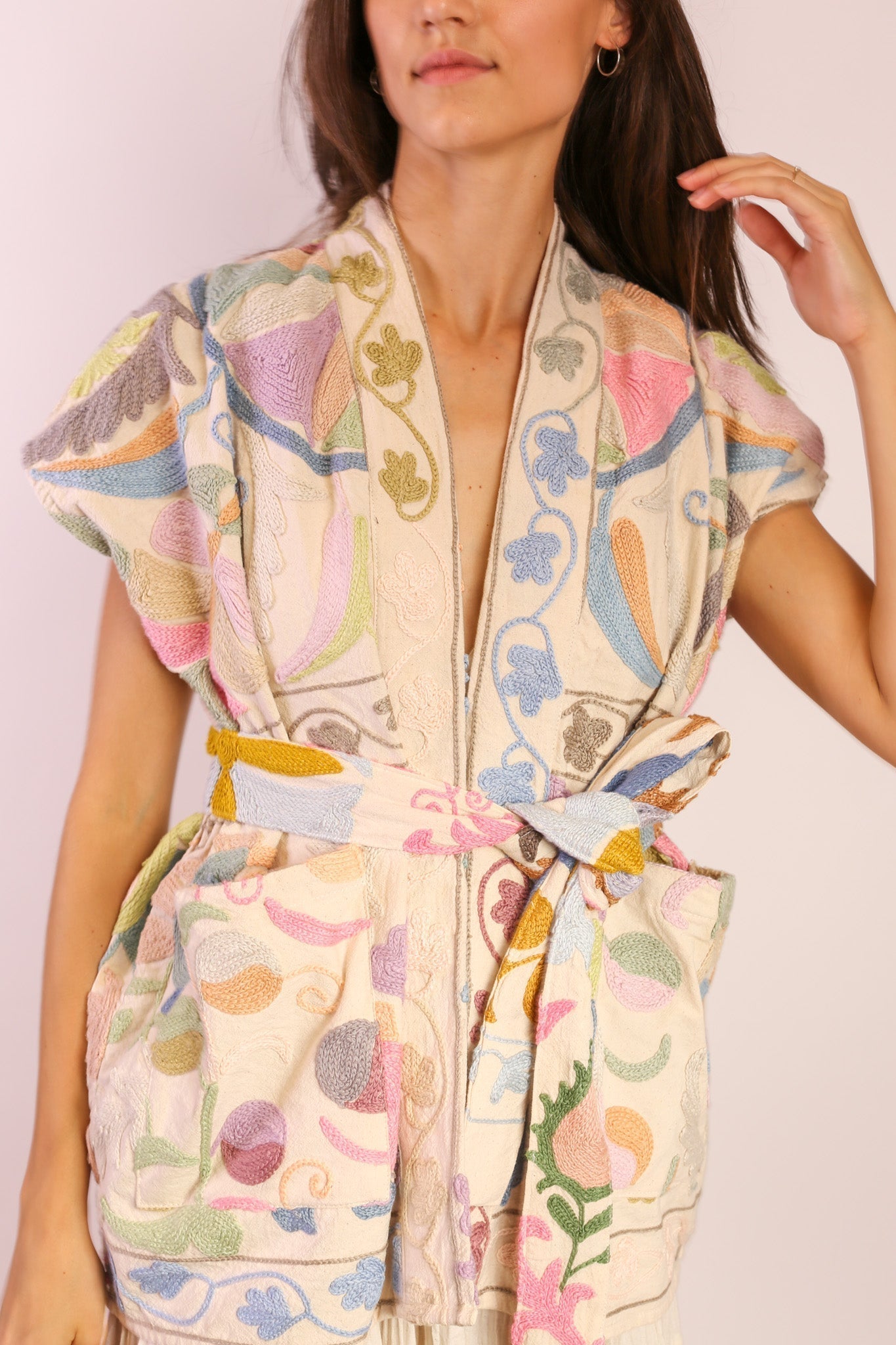 EMBROIDERED VEST ZEYNEP - BANGKOK TAILOR CLOTHING STORE - HANDMADE CLOTHING