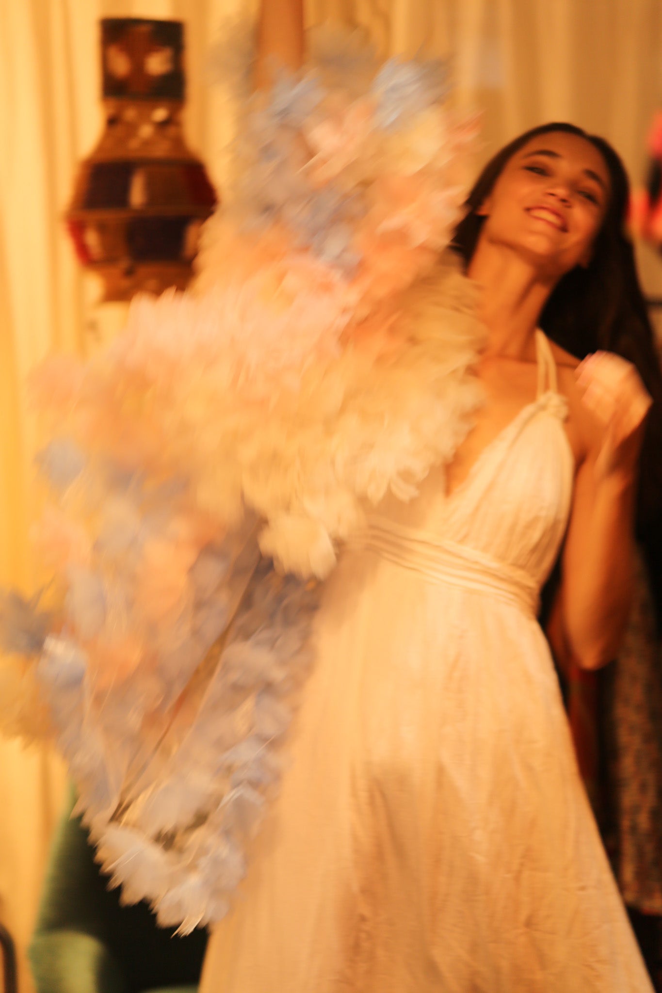 FEATHER FRILL KIMONO MARILYN - BANGKOK TAILOR CLOTHING STORE - HANDMADE CLOTHING