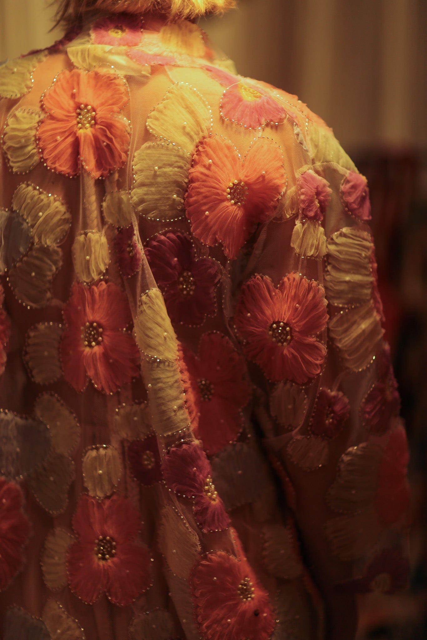 FLO SEQUINED EMBROIDERED SHORT KIMONO PINK - BANGKOK TAILOR CLOTHING STORE - HANDMADE CLOTHING