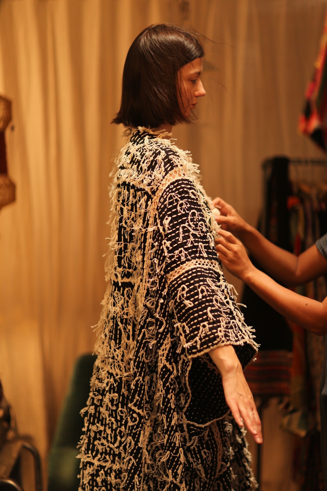 FRINGE KIMONO MATRIXA - BANGKOK TAILOR CLOTHING STORE - HANDMADE CLOTHING