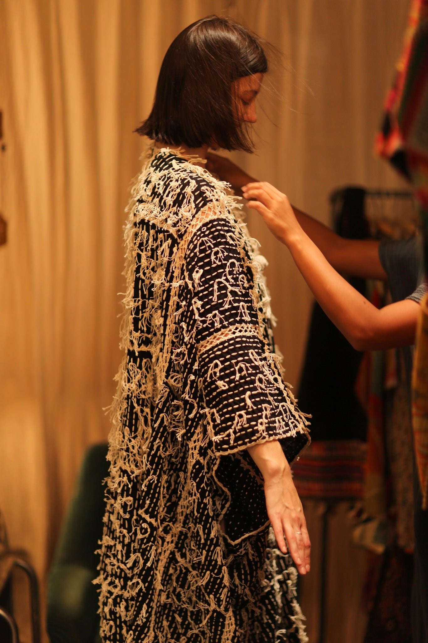 FRINGE KIMONO MATRIXA - BANGKOK TAILOR CLOTHING STORE - HANDMADE CLOTHING