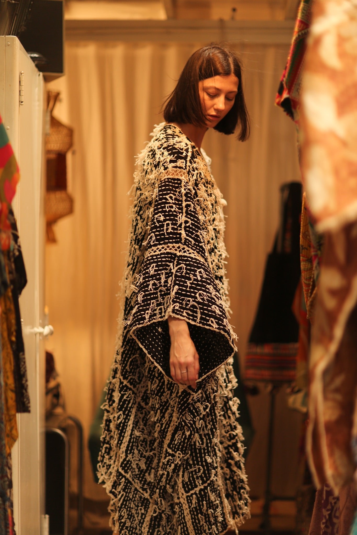 FRINGE KIMONO MATRIXA - BANGKOK TAILOR CLOTHING STORE - HANDMADE CLOTHING