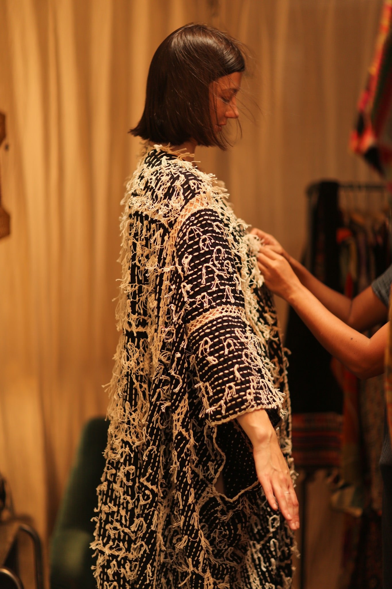 FRINGE KIMONO MATRIXA - BANGKOK TAILOR CLOTHING STORE - HANDMADE CLOTHING