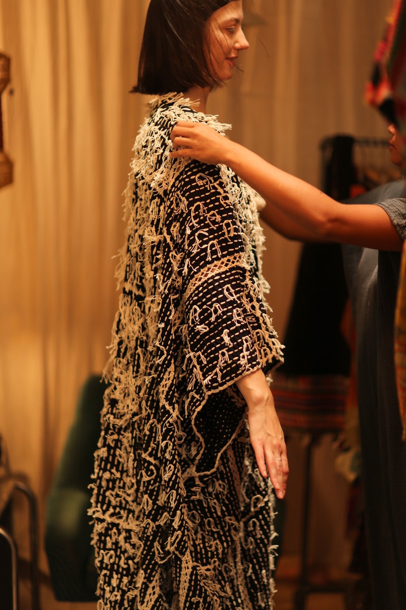 FRINGE KIMONO MATRIXA - BANGKOK TAILOR CLOTHING STORE - HANDMADE CLOTHING